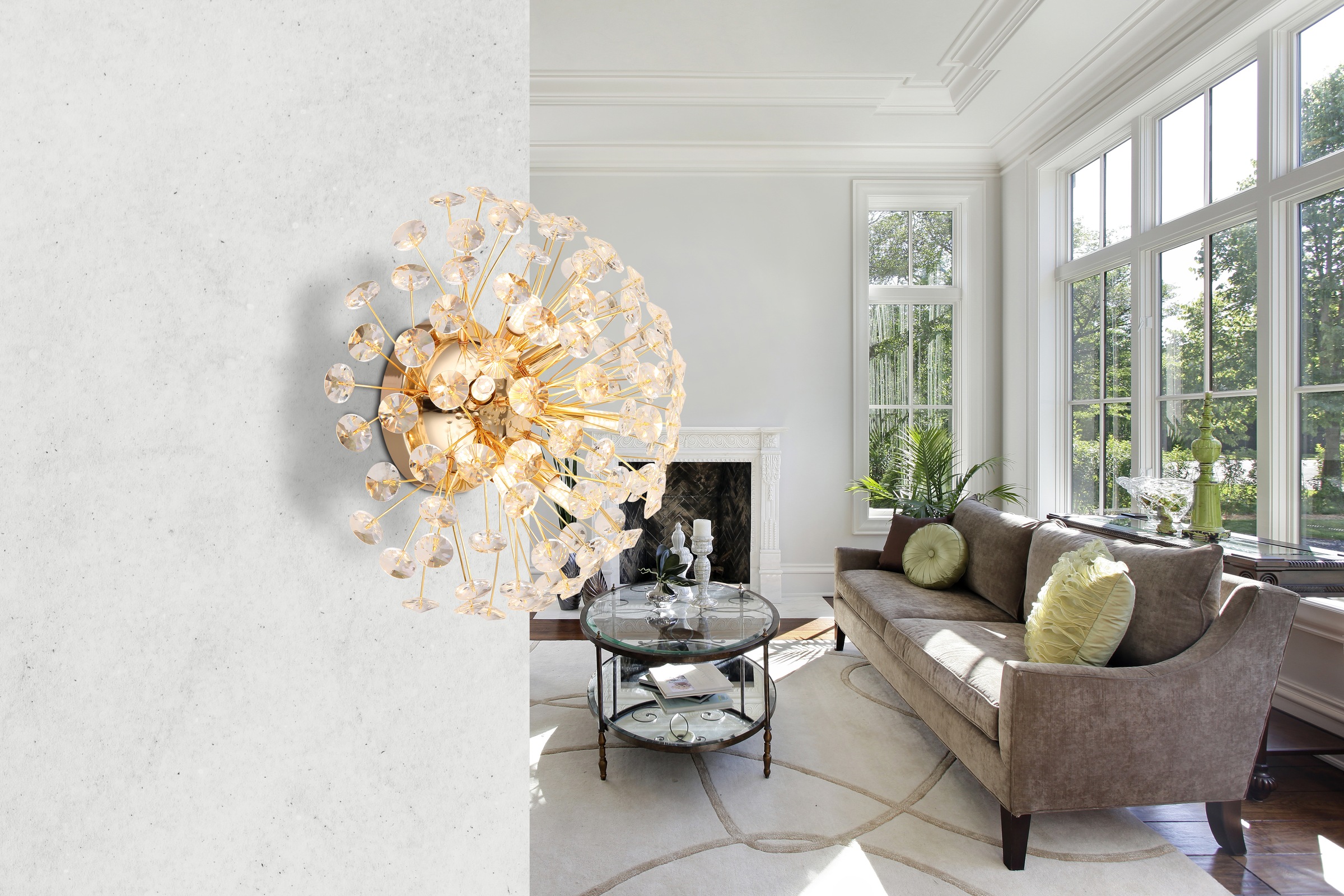 GLOBO LIGHTING Wandleuchte »KATRINA« G9 1 Stk. Warmweiß Wandlampe Wand Wohnzimmer Flur Wandbeleuchtung