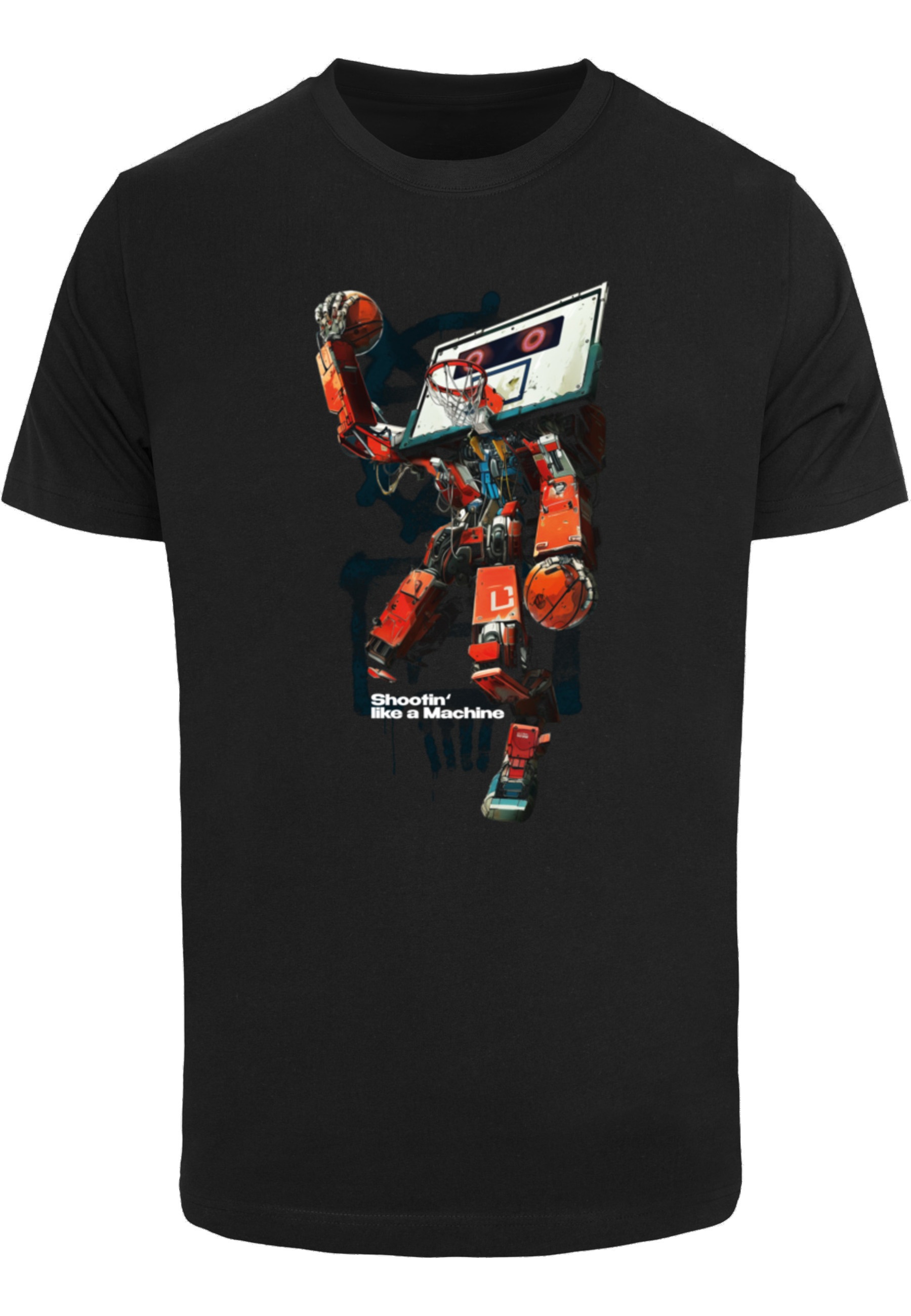 MisterTee T-Shirt "MisterTee Herren Bball Robot Tee" 1 Stk.