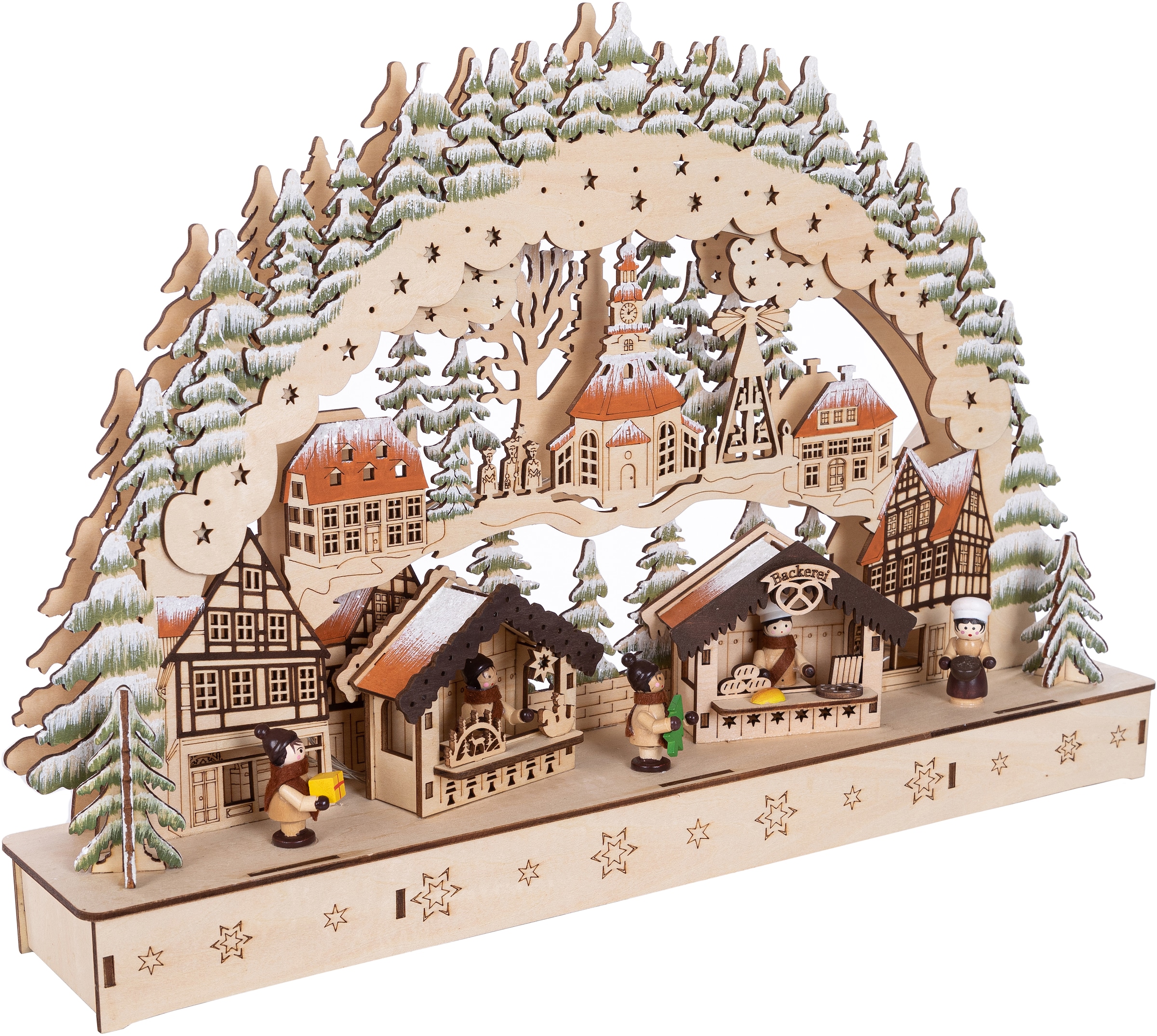BAUR Holz, | kaufen & Myflair Schwibbogen Accessoires LED LED »Weihnachtsdeko«, 30 ca. Beleuchtung, cm Möbel mit aus Höhe