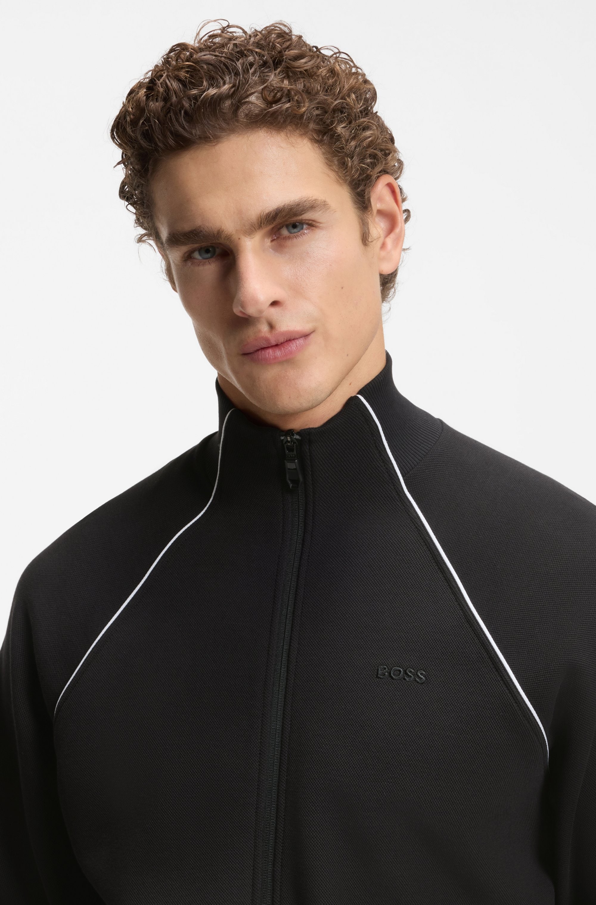 BOSS GREEN Trainingsanzug Set, 2 tlg. Stehkragen, Regular Fit