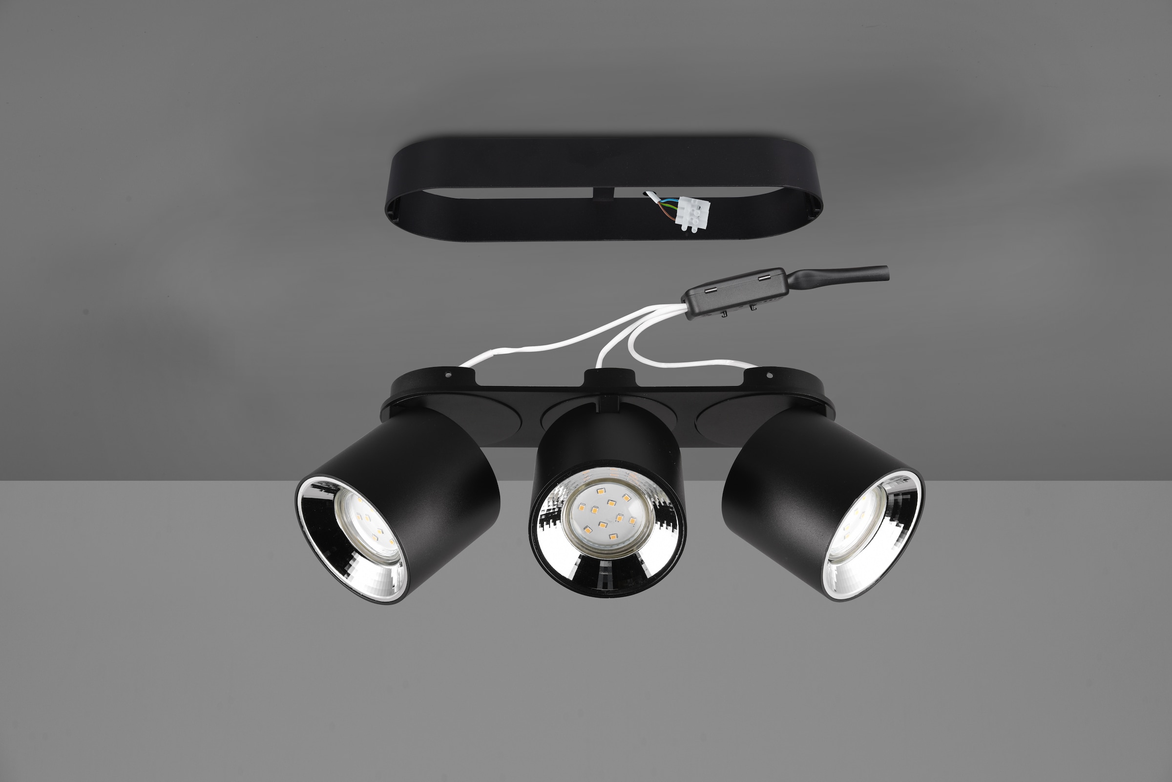 TRIO Leuchten Deckenleuchte »GUAYANA, Deckenspot 3-flammig exkl 3x GU10 max 10W Spot verstellbar« GU10 1 Stk. warmweiß - kaltweiß als Aufbauspot oder Einbauspot nutzbar Spot schwenkbar und drehbar