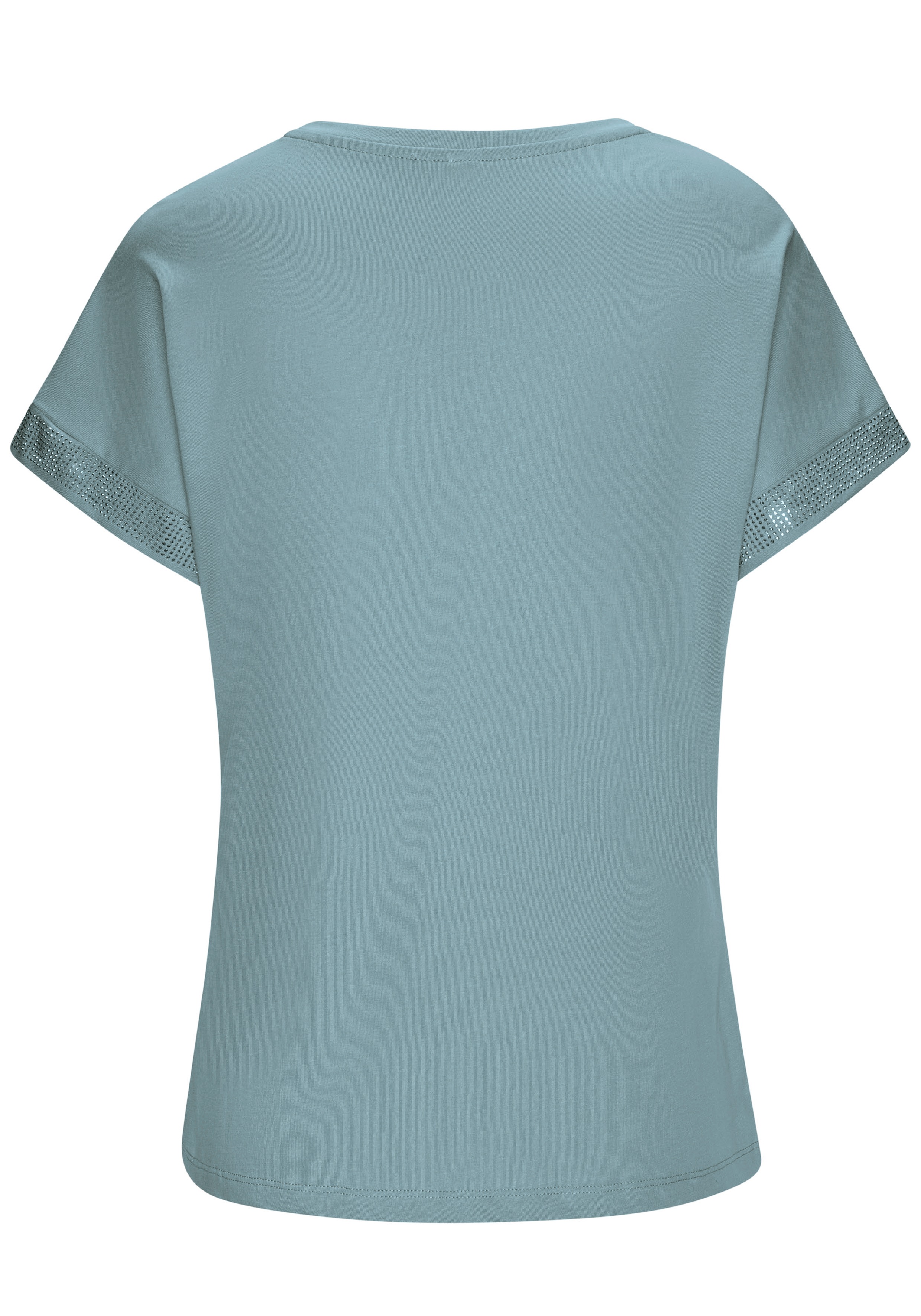 Thumbnail - LASCANA Kurzarmshirt "mit glitzernem Strass-Design am Arm" aus weicher Baumwoll-Qualität