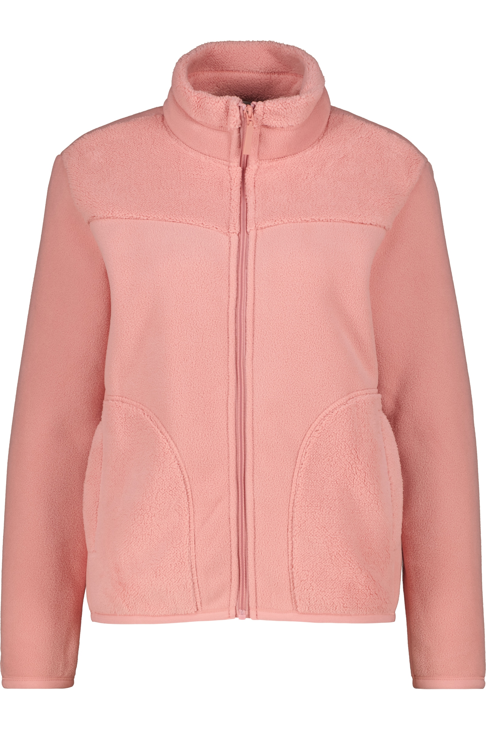 Alife & Kickin Fellimitatjacke "Damen LysannAK T Übergangsjacke, Jacke" mit Stehkragen aus Teddyfleece und weichem Materialmix