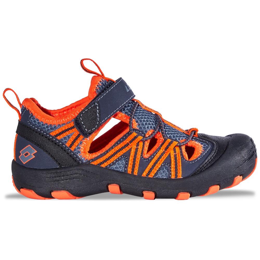 Sandale LOTTO, Mädchen, Gr. 38, navy, fr.orange, Kunstfaser, Synthetik, mehrfarbig, Schuhe Sandale, - in kinderfußgerechter Passform
