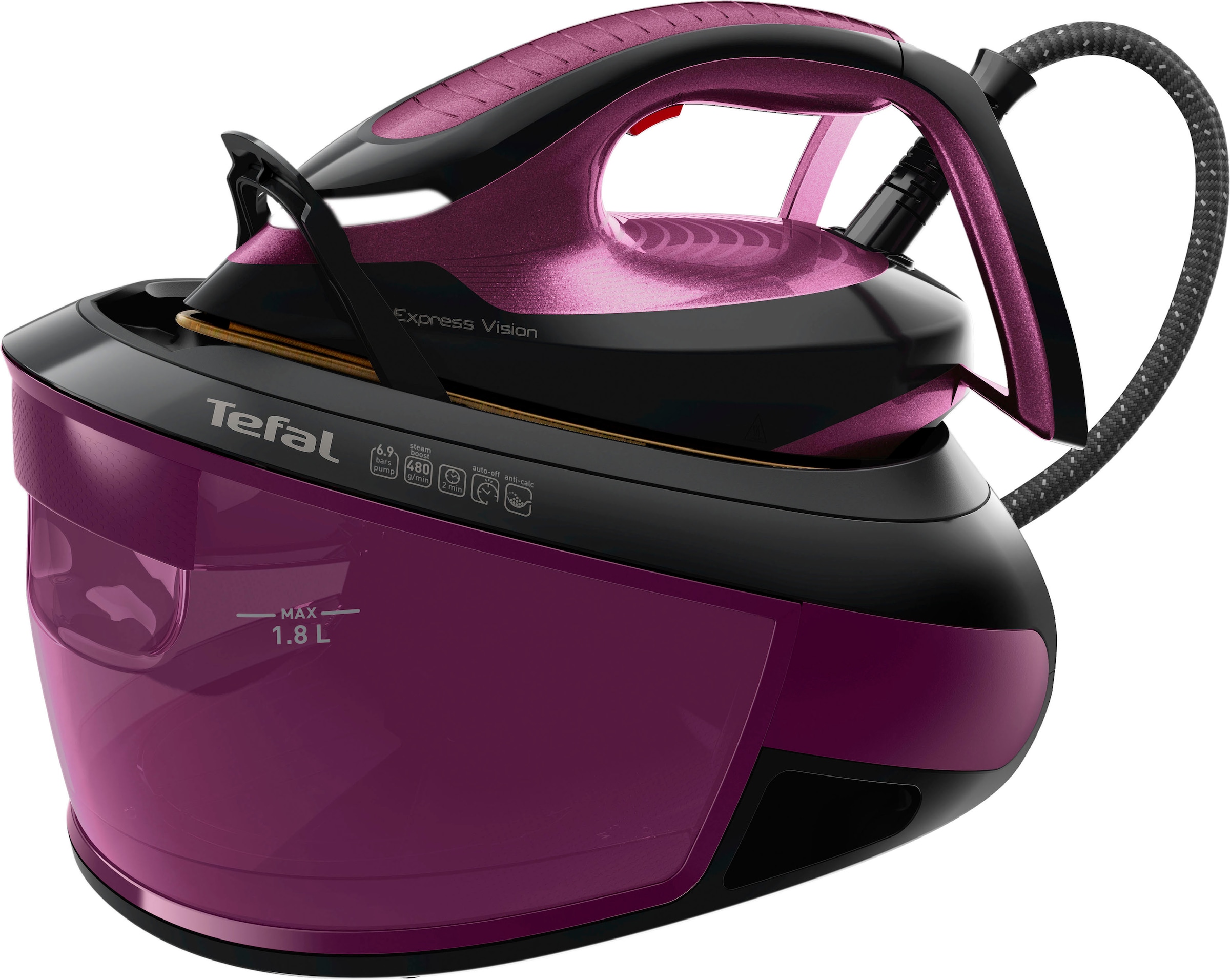 Tefal Dampfbügelstation "SV8152 Express Vision" 1.800 ml Wassertank 480 g/M günstig online kaufen