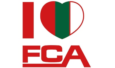 Wandtattoo »FC Augsburg I love FCA«, (Set, 1 St.), selbstklebend, entfernbar