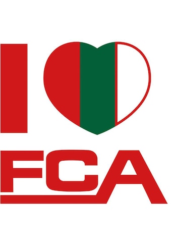 Wandtattoo »FC Augsburg I love FCA«, (Set, 1 St.)