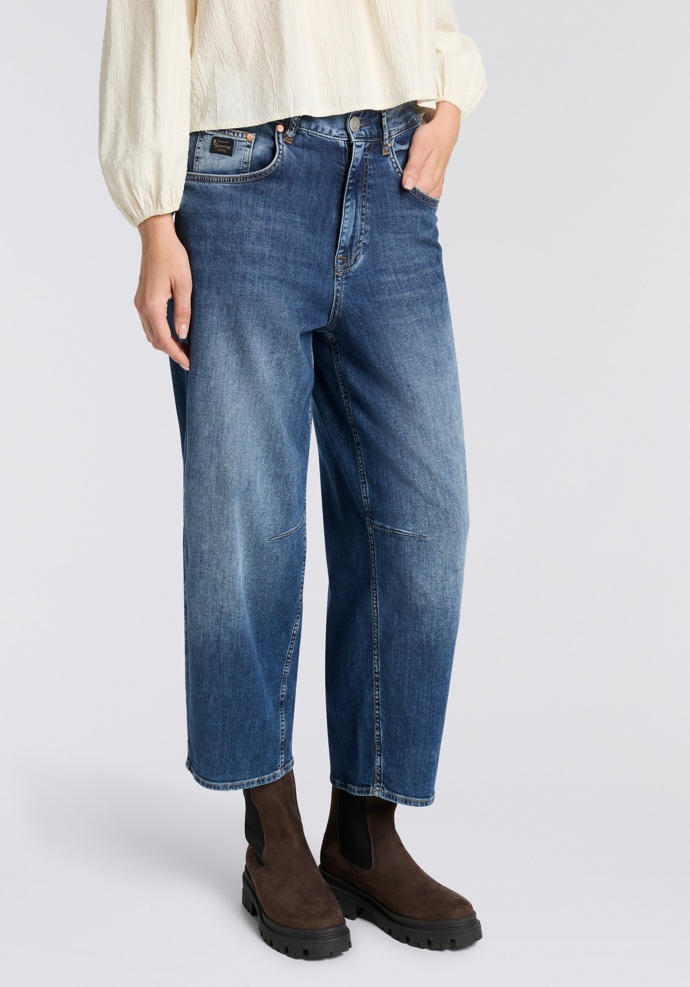 Herrlicher Loose-fit-Jeans "Barrow Denim Light" Cropped günstig online kaufen