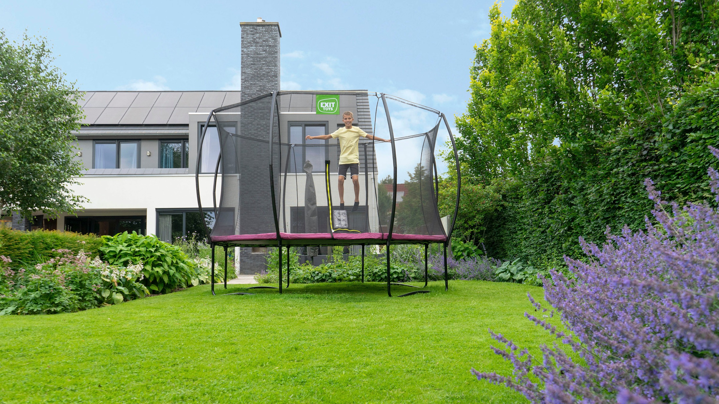 EXIT Gartentrampolin »Silhouette«, Ø 244 cm, mit Sicherheitsnetz