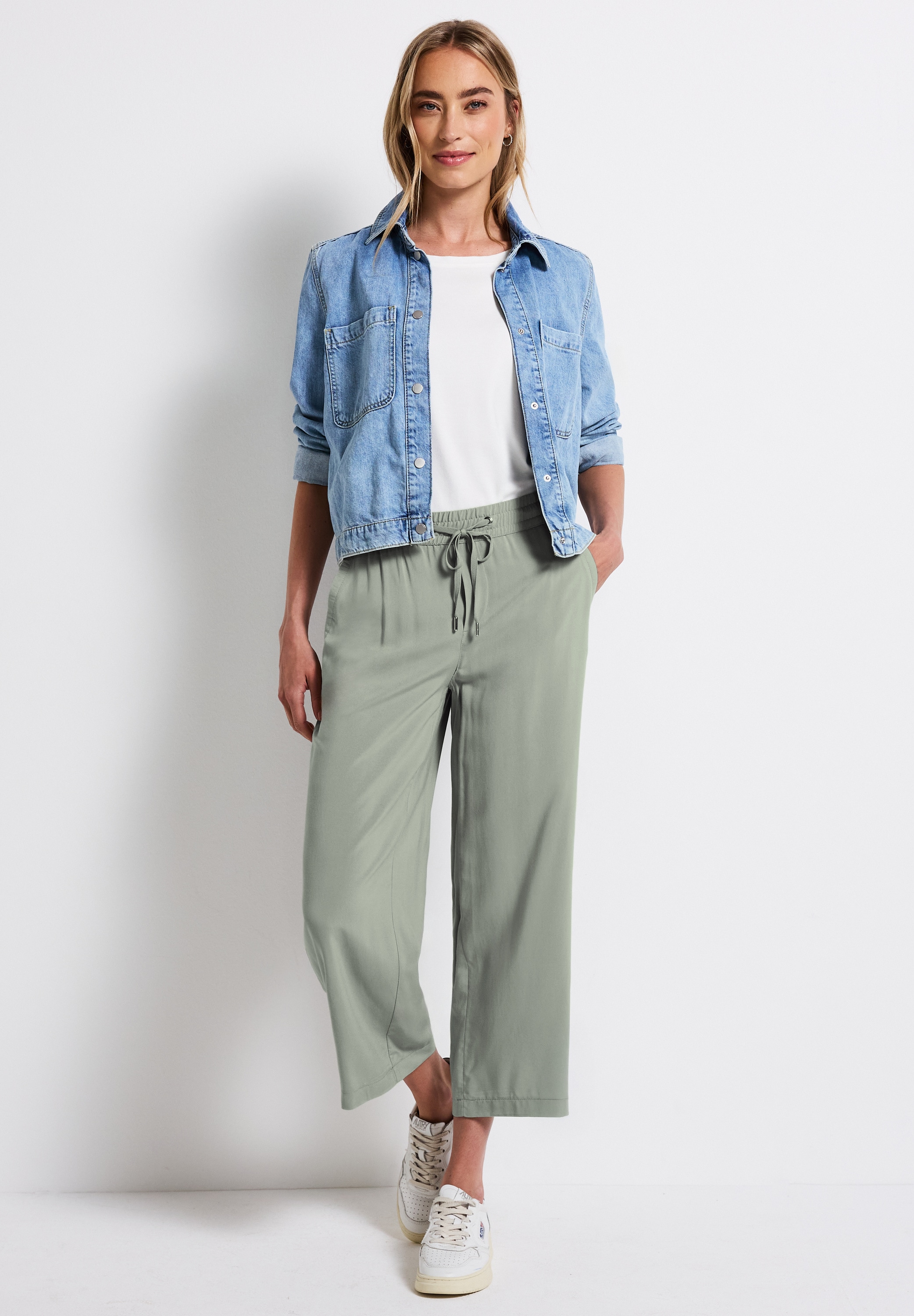 STREET ONE Stoffhose »Style Emee«, mit elastischem Bund mit Tunnelzug