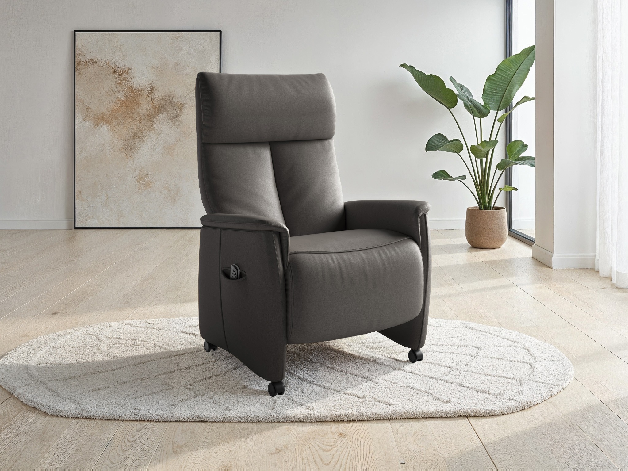 sit&more TV-Sessel "Cremona Comfort Plus, Leder" bis 200 Kg belastbar, mit Herz-Waage Funktion