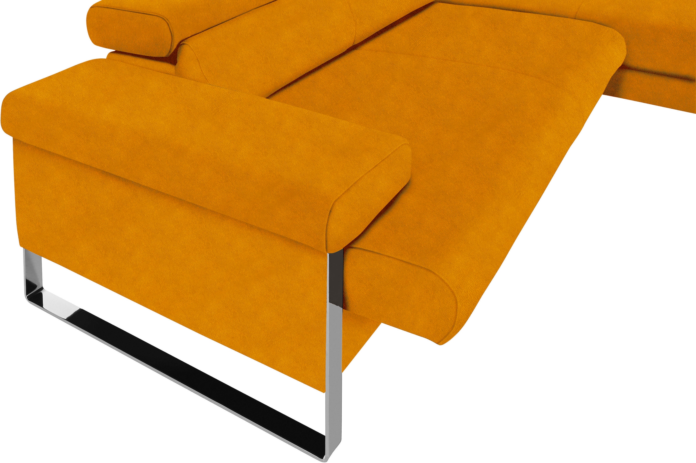 W.SCHILLIG Ecksofa »finn, toller Sitzkomfort, L-Form, hochwertige Verarbeitungsdetails«, German Design Award 2016, Fußgestell Chrom glänzend, Breite 281 cm