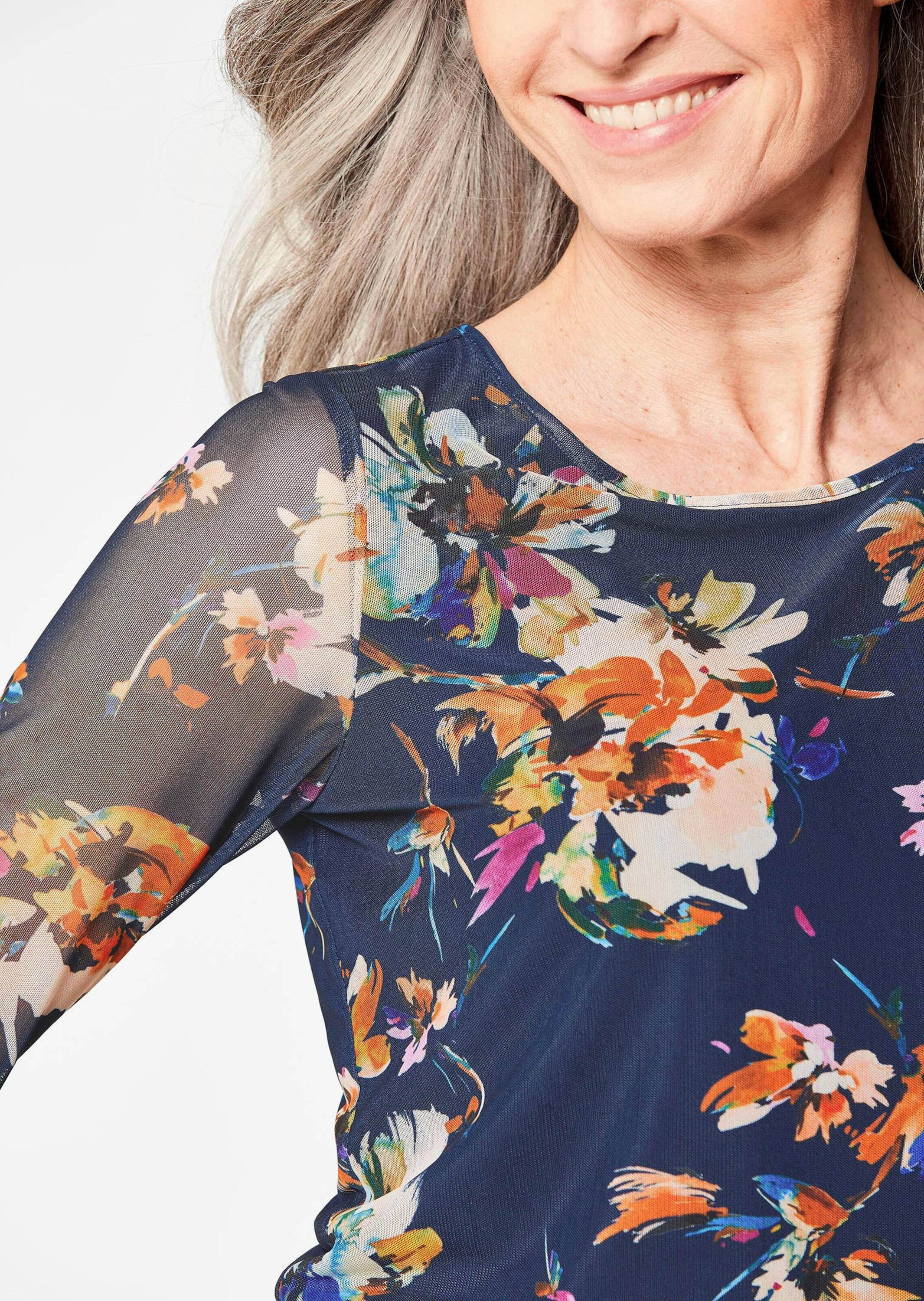 GOLDNER Print-Shirt »Kurzgröße Mesh-Shirt«