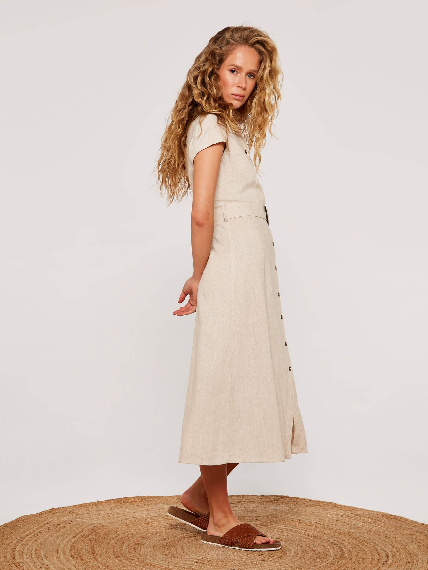 Apricot Shirtkleid »Midikleid« mit  Gürtel, 2 tlg. mit Gürtel