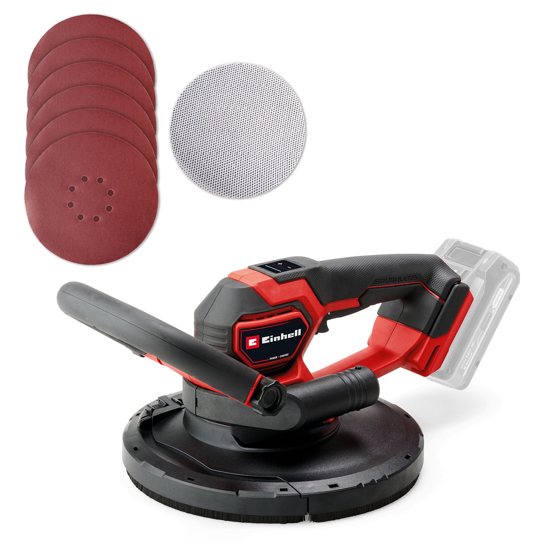 Einhell Akku-Trockenbauschleifer "Professional TP-DWS 18/225 Li BL Solo" Packung, 10 Stk. tlg. ohne Akku