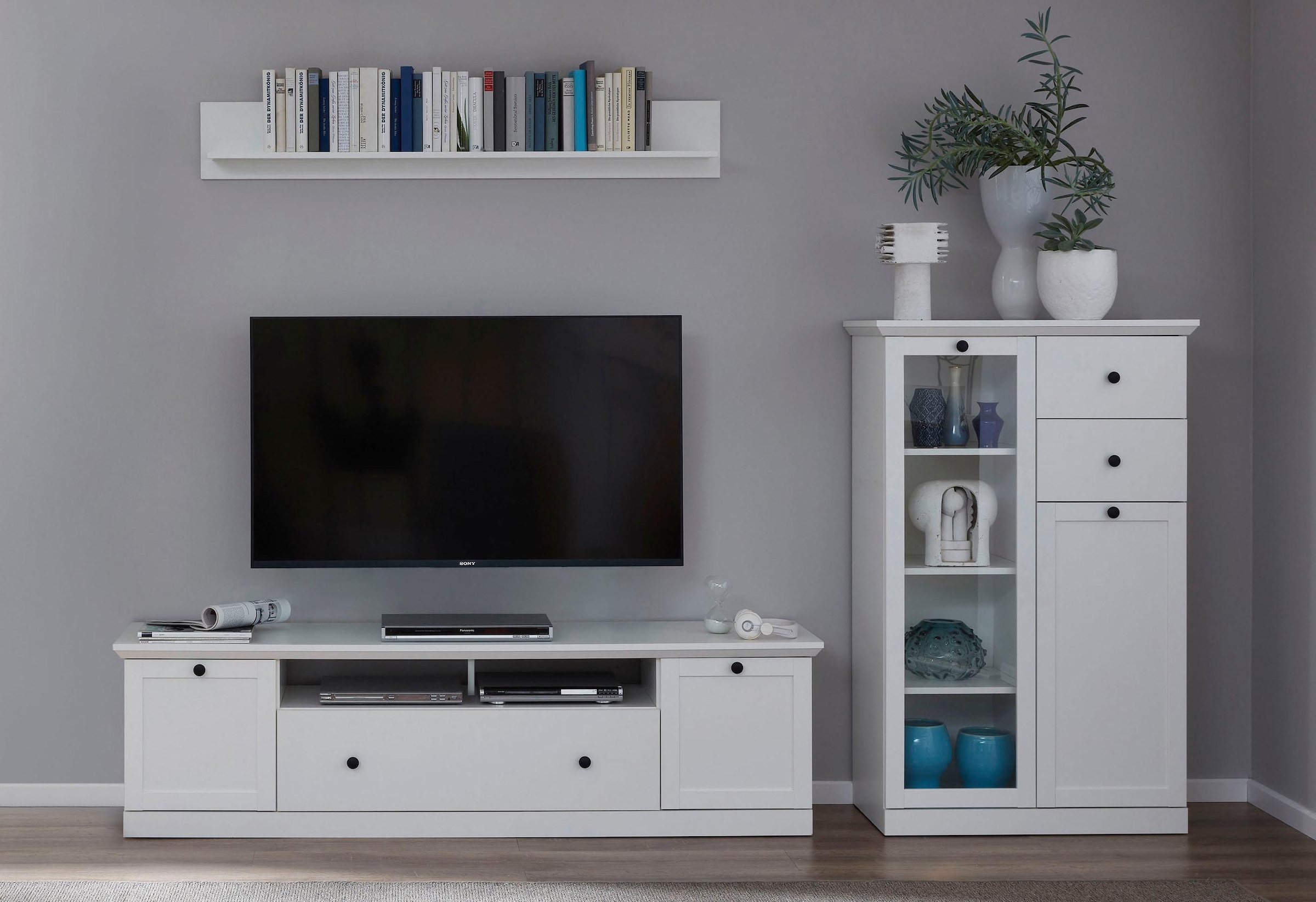 Home affaire Wohnwand "Örebro" Set, 3 Stk. tlg. zeitloser Landhausstil, mit günstig online kaufen