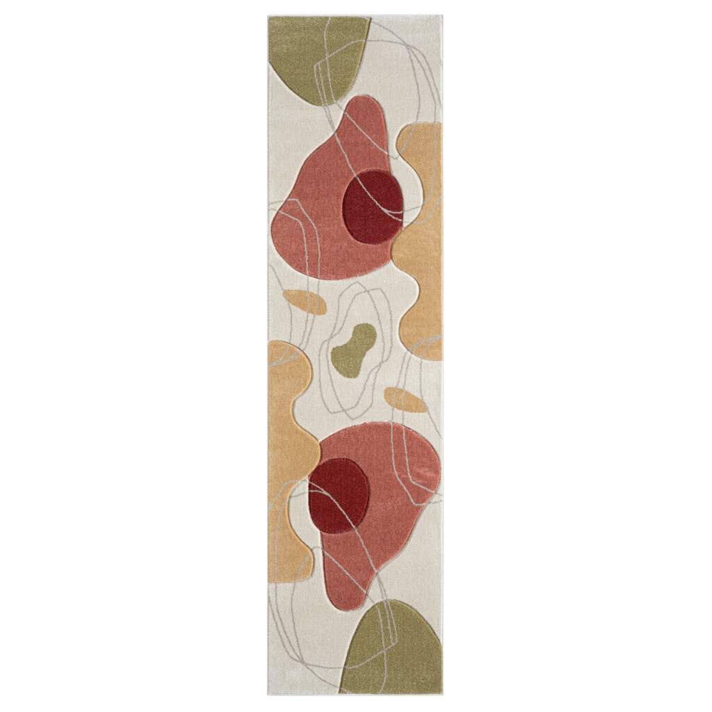 Carpet City Teppich »BONITO 7158«, rechteckig, 11 mm Höhe, Läufer, Flachflor, Hochtief-Muster/ 3D-Effekt, Geo-Muster, Wohnzimmer