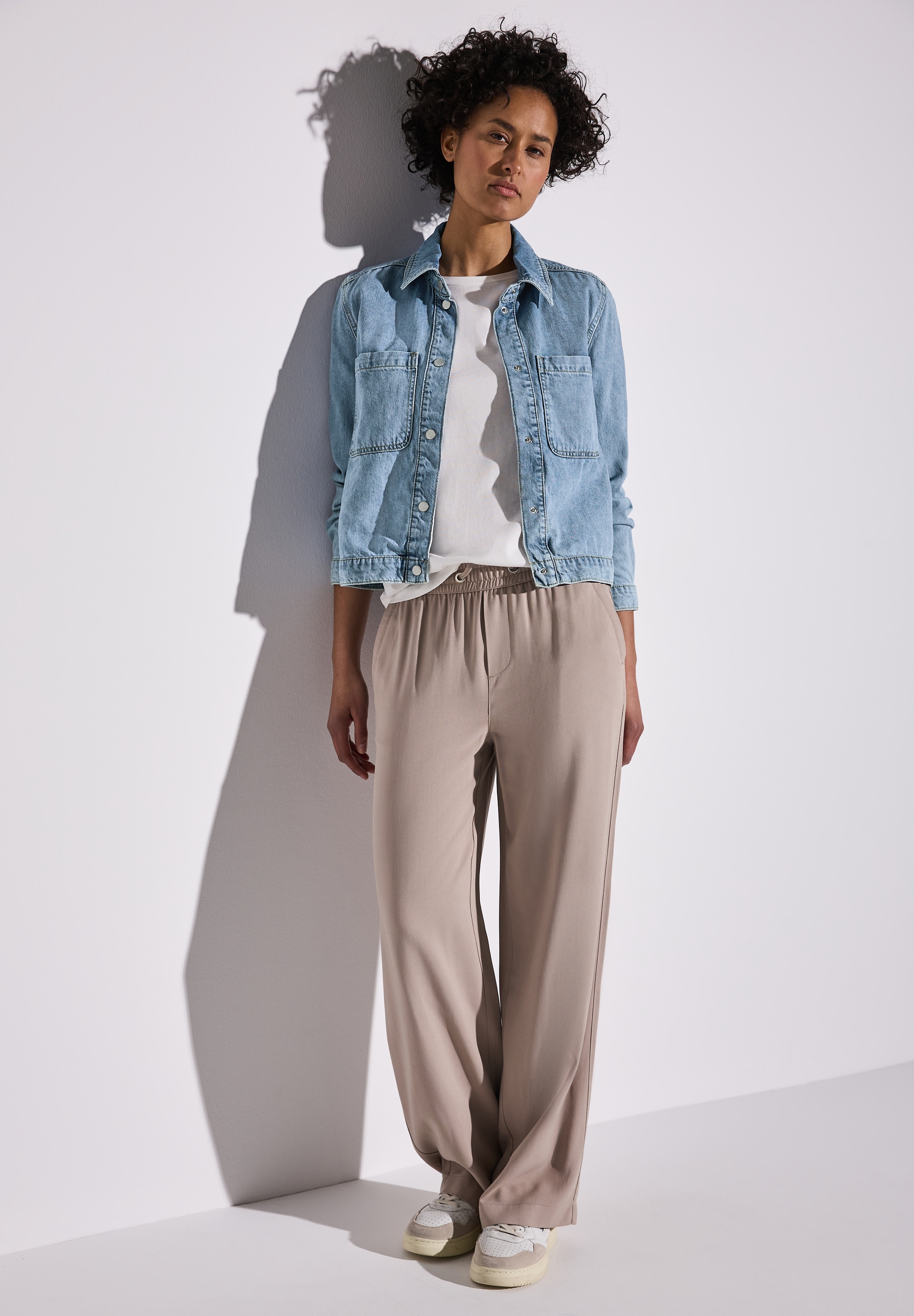 STREET ONE Jeansjacke ohne Kapuze mit Knopfleiste