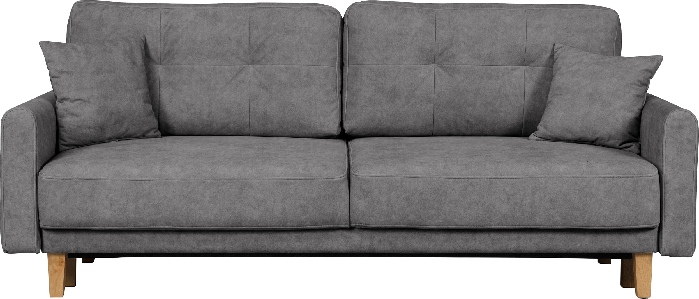 Home affaire 3-Sitzer »TRIPLO optionale Schlafsofa mit Bettkasten, Maße B/T/H: 215/100/89 cm«, Wahlweise Bettfunktion - Liegefläche 145x191 cm, Rücken-, Zierkissen