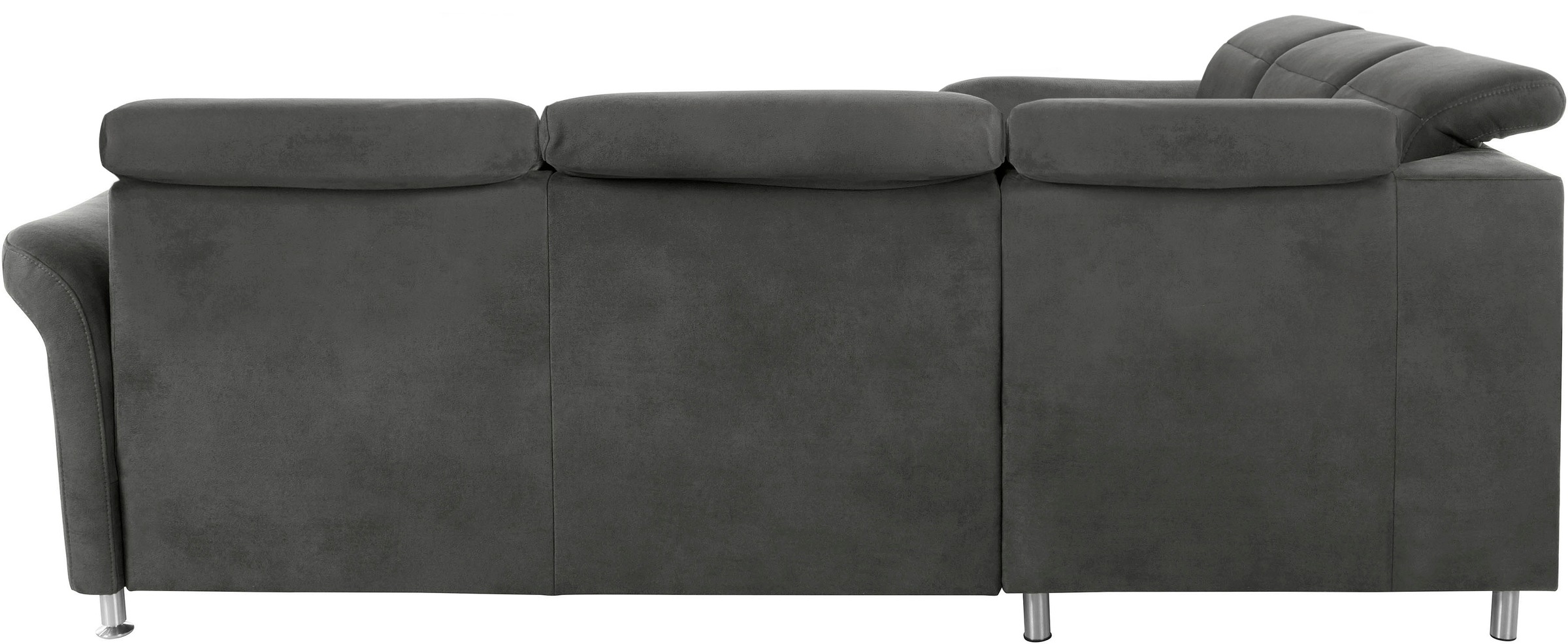 Ecksofa SIT & MORE "Darwin L-Form", blau (antrazith), B:249cm H:83cm T:229cm, Sofas, Ecksofa, inklusive Federkern, wahlweise mit Kopfteilverstellung, Bettfunktion 3
