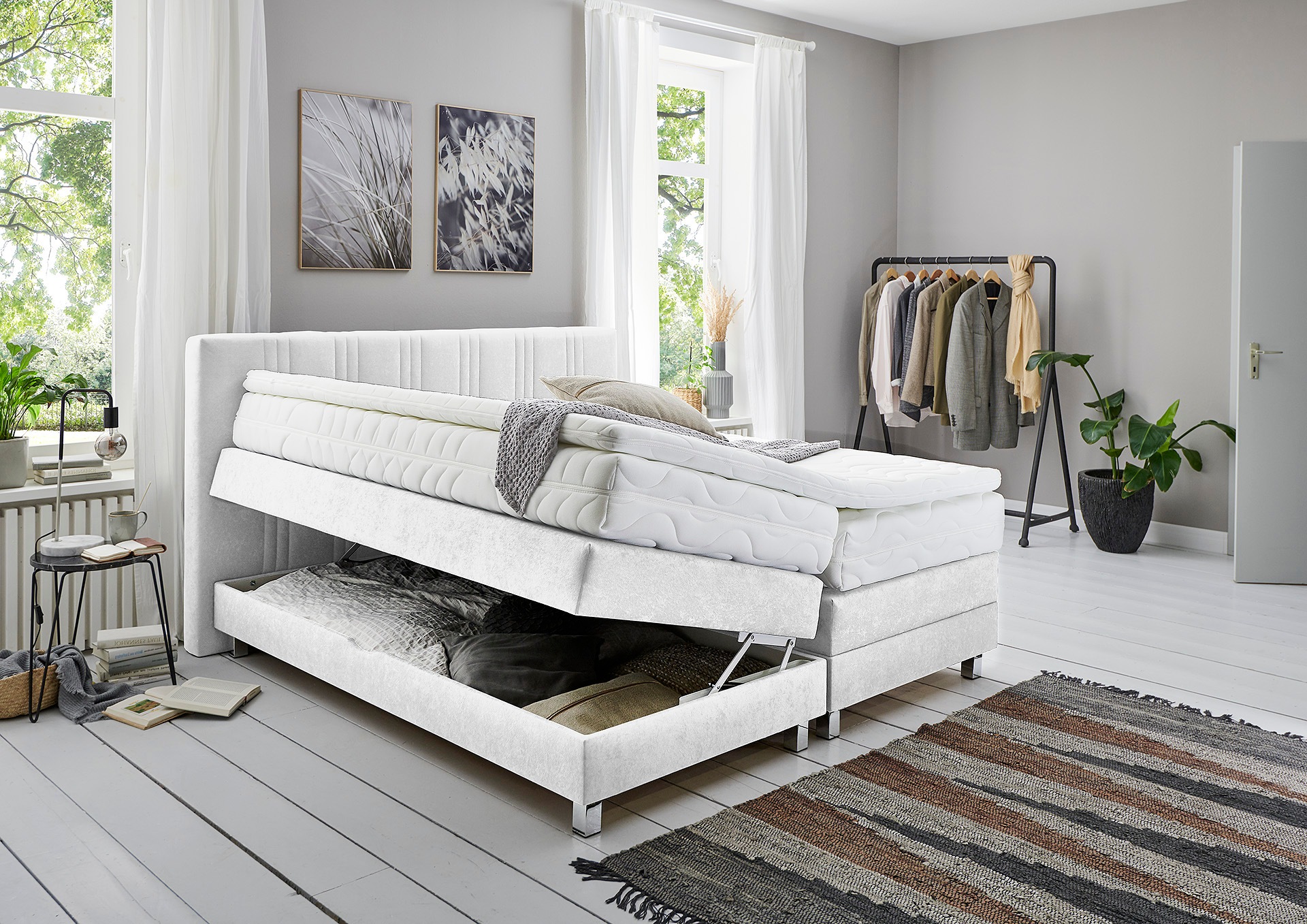 Westfalia Schlafkomfort Boxspringbett, wahlweise mit Bettkasten und Topper
