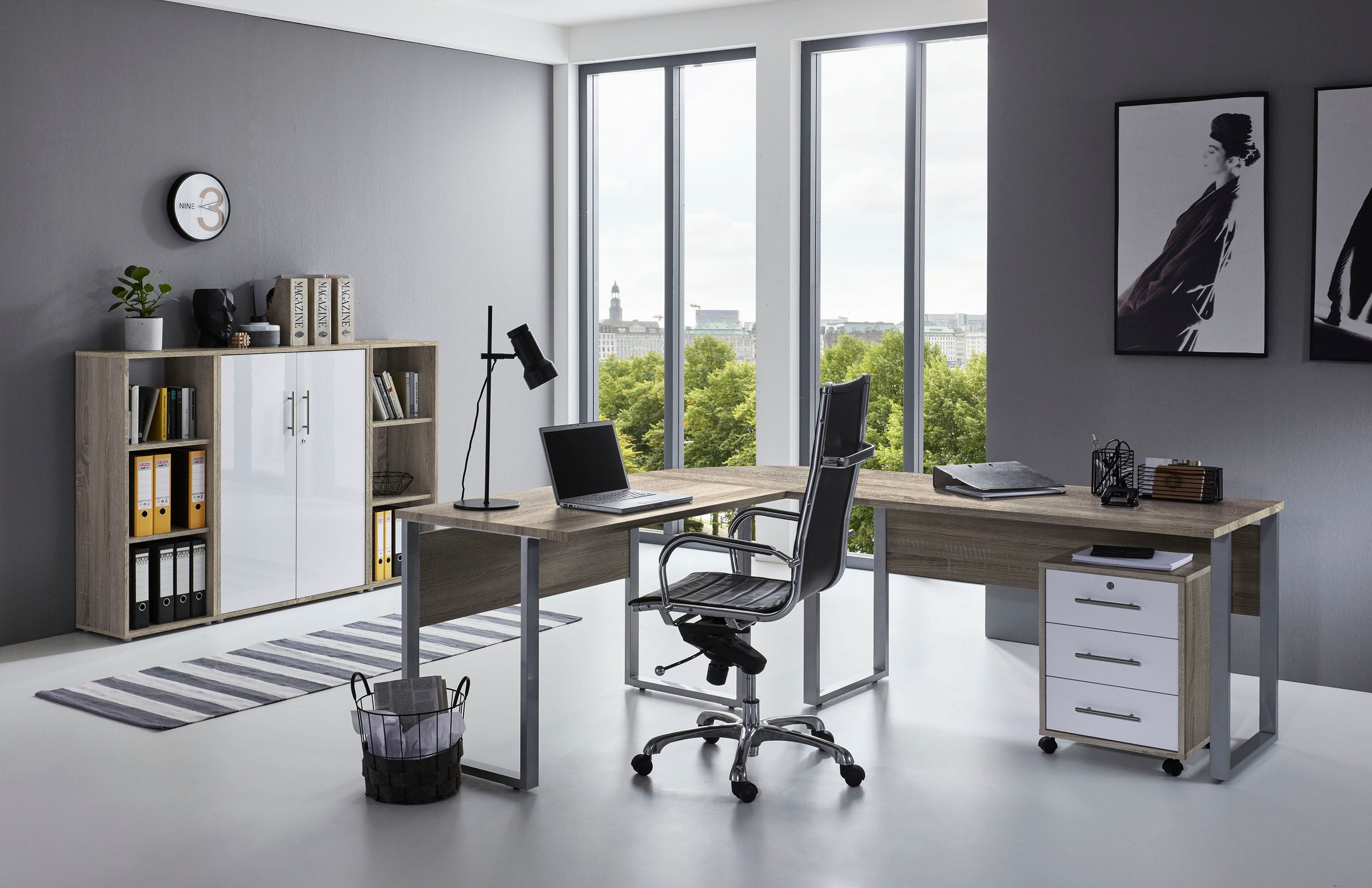 BMG Möbel Büromöbel-Set »Tabor Office«, (Set, 6 tlg.)
