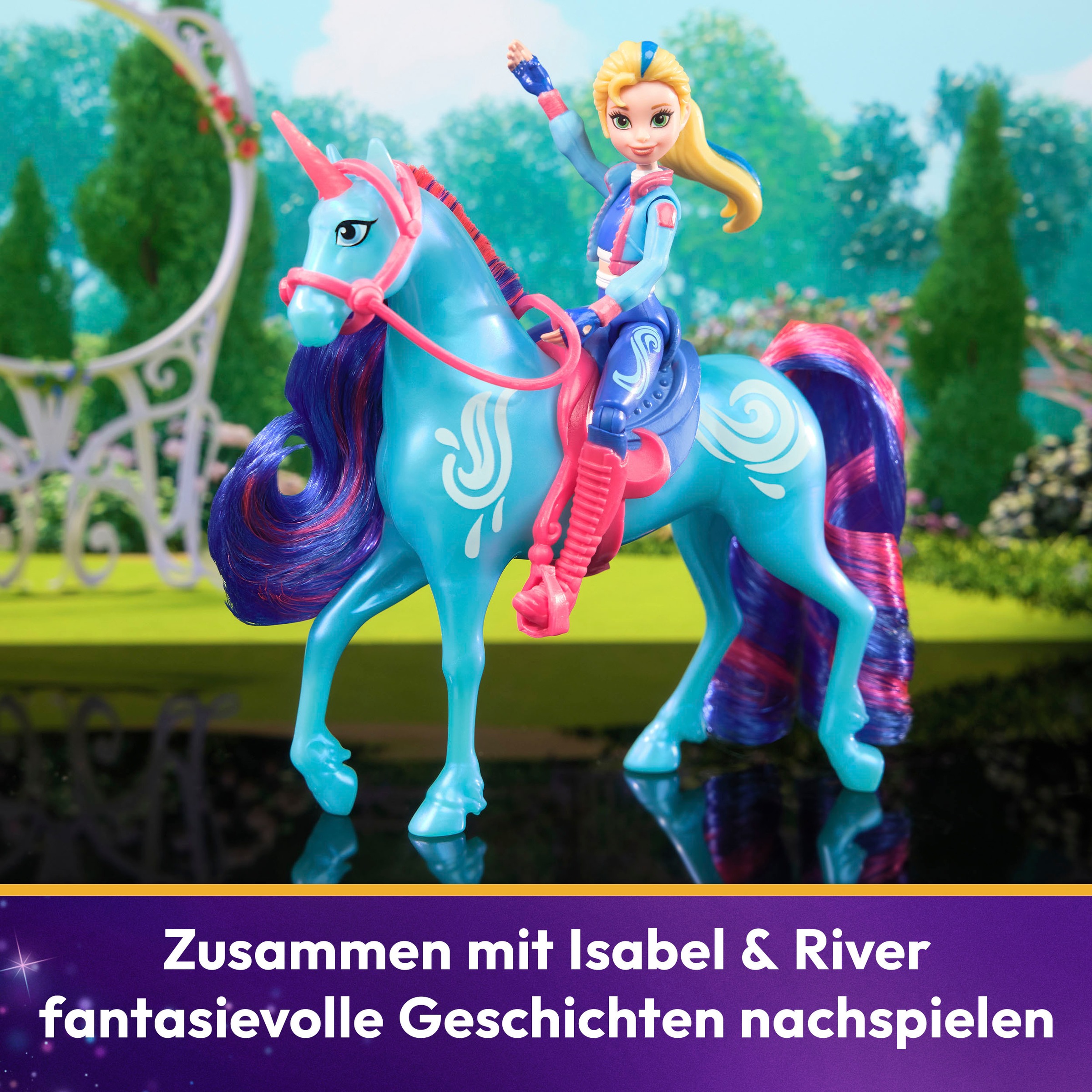 Spin Master Anziehpuppe »Unicorn Academy - Small Doll & Unicorn - Isabel & River«