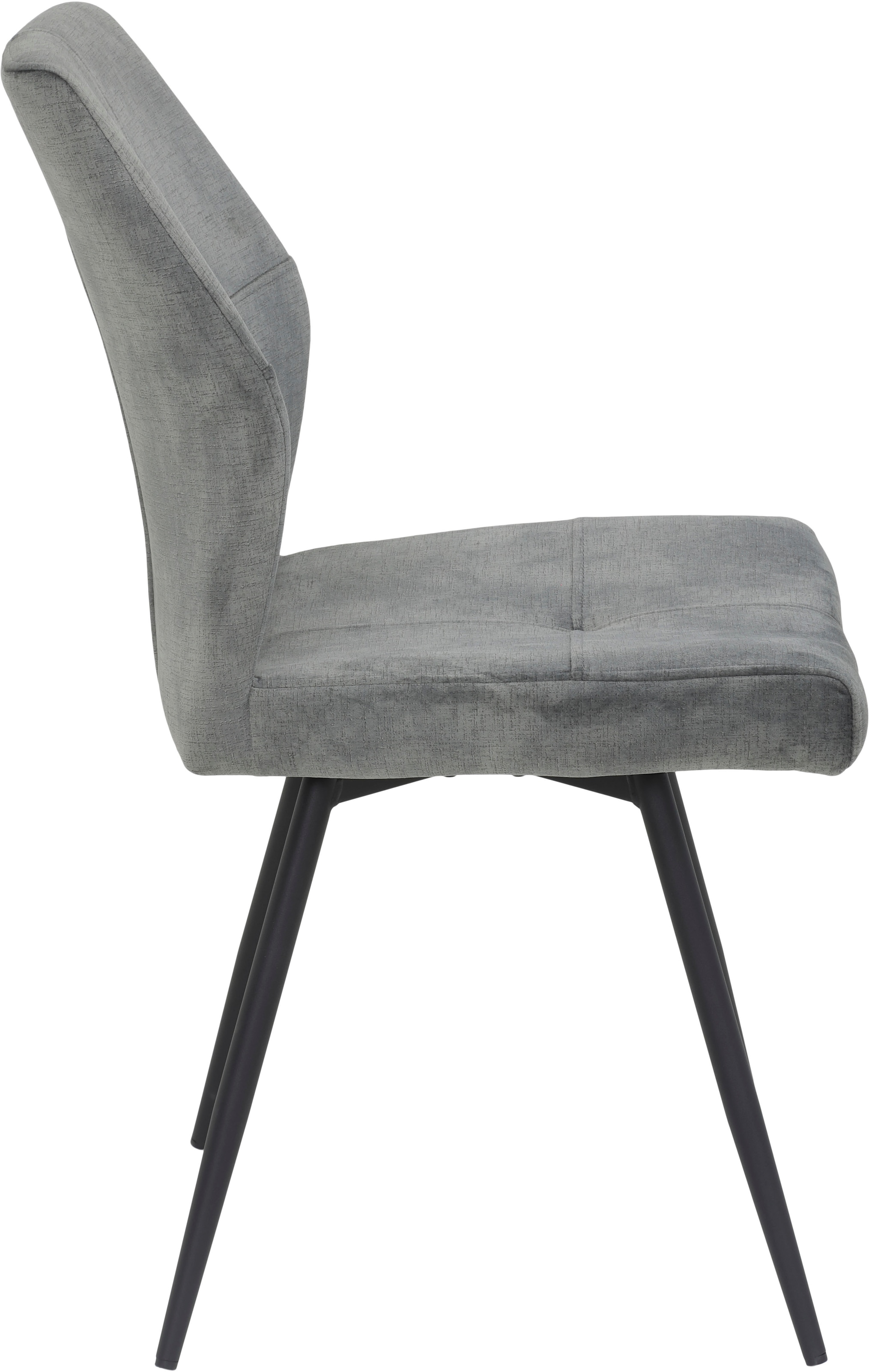 HELA 4-Fußstuhl »ALLY« (Set) 2 Stk.4-Fuß, 360° drehbar, gepolstert, Vintage Velvet mit Steppnähten