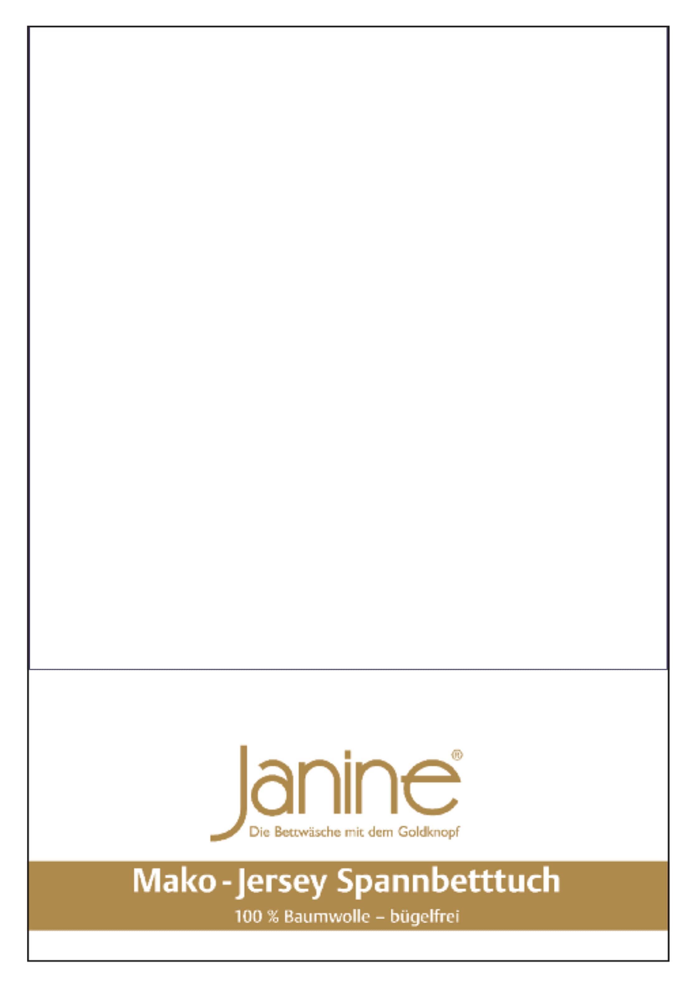 Janine Spannbettlaken »MAKO-FEINJERSEY 5007« aus 100% Baumwolle, für Matratzen bis 26 cm Höhe