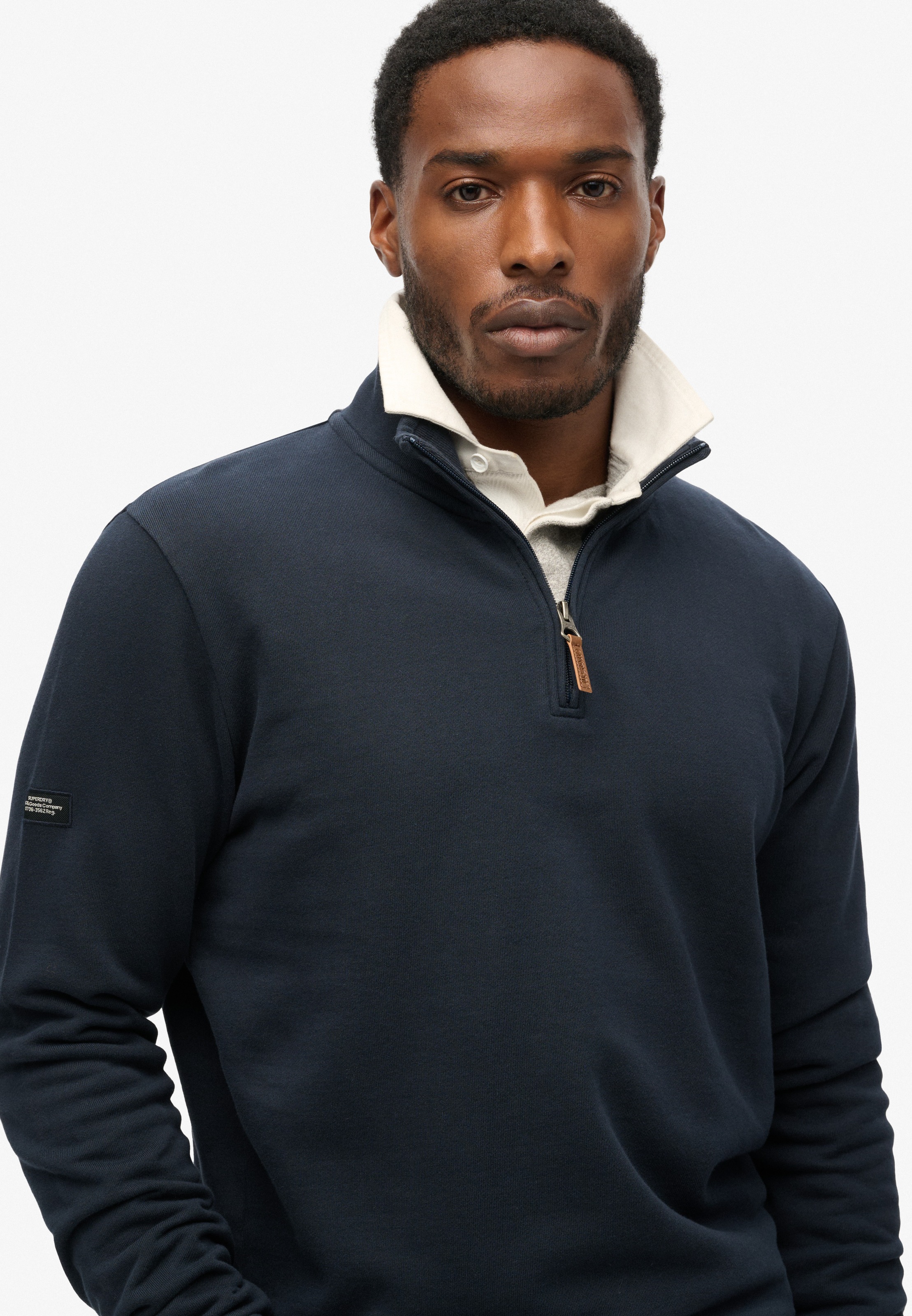 Superdry Sweatshirt "CORE LOGO HENLEY", mit Stehkragen und kurzem Reißversc günstig online kaufen