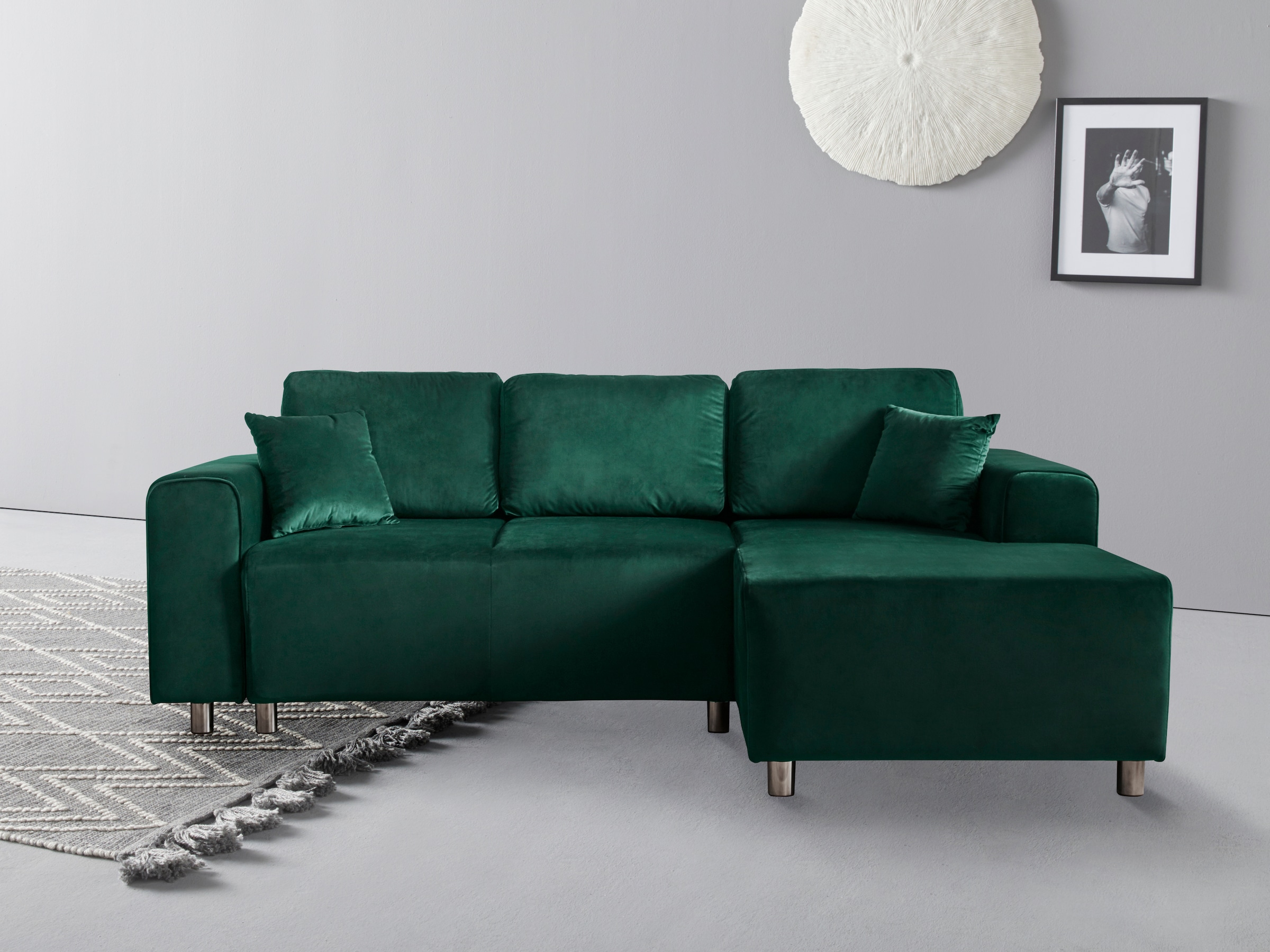 Home affaire Ecksofa "Györ", L-Form, wahlweise mit Bettfunktion und Bettkas günstig online kaufen