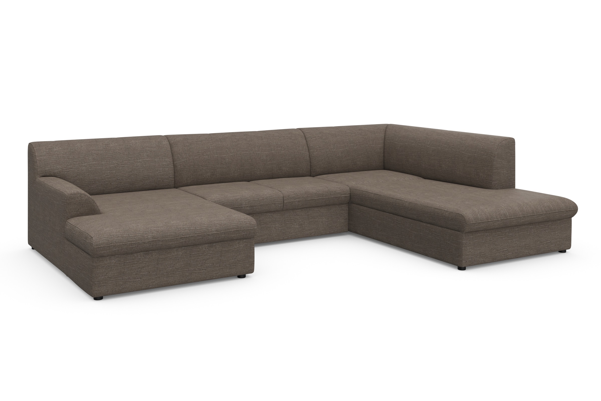 DOMO collection Wohnlandschaft »Topper, elegant und zeitlos, komfortabel, U-Form«, wahlweise mit Bettfunktion