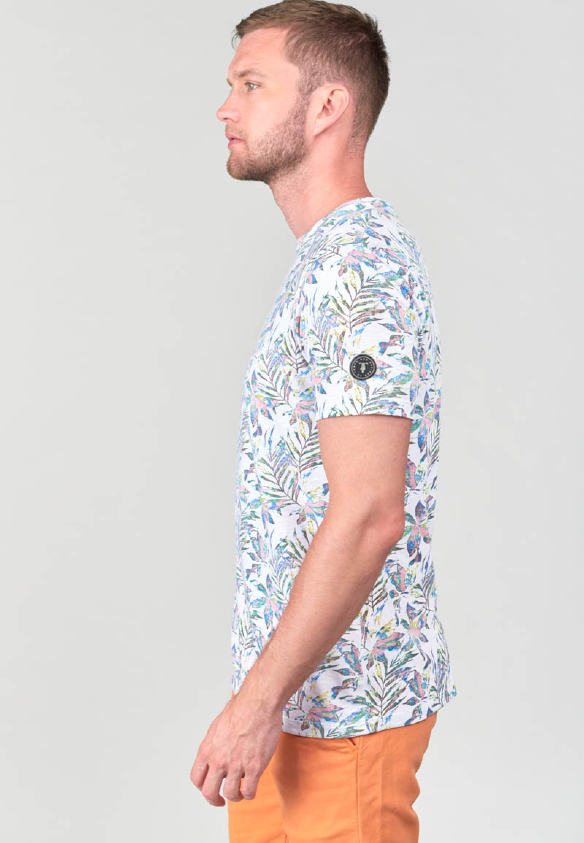 Le Temps Des Cerises T-Shirt »ABEL«, mit angesagtem Blatt-Design
