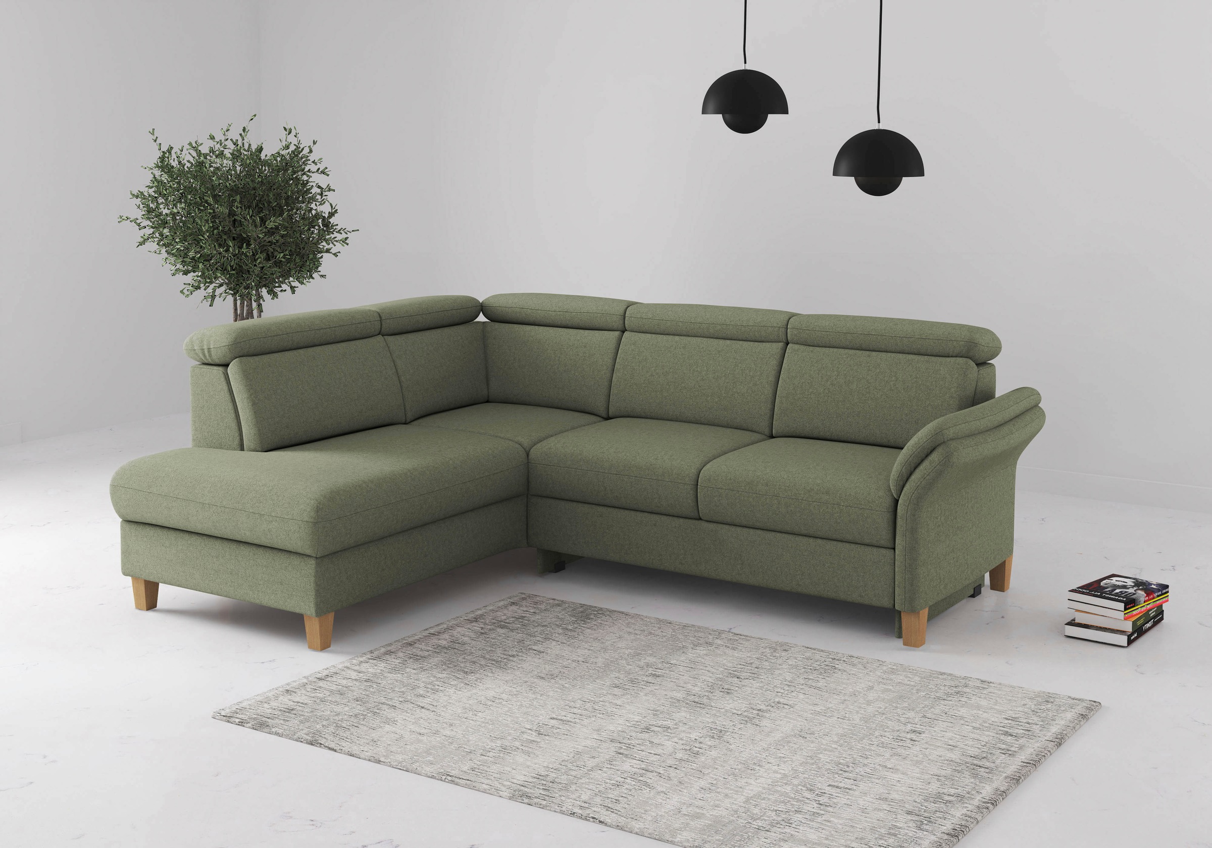 OTTO home Ecksofa "Glendale, L-Form" inkl. Kopfteilverstellung, wahlweise mit Vorziehsitz und Bettkasten