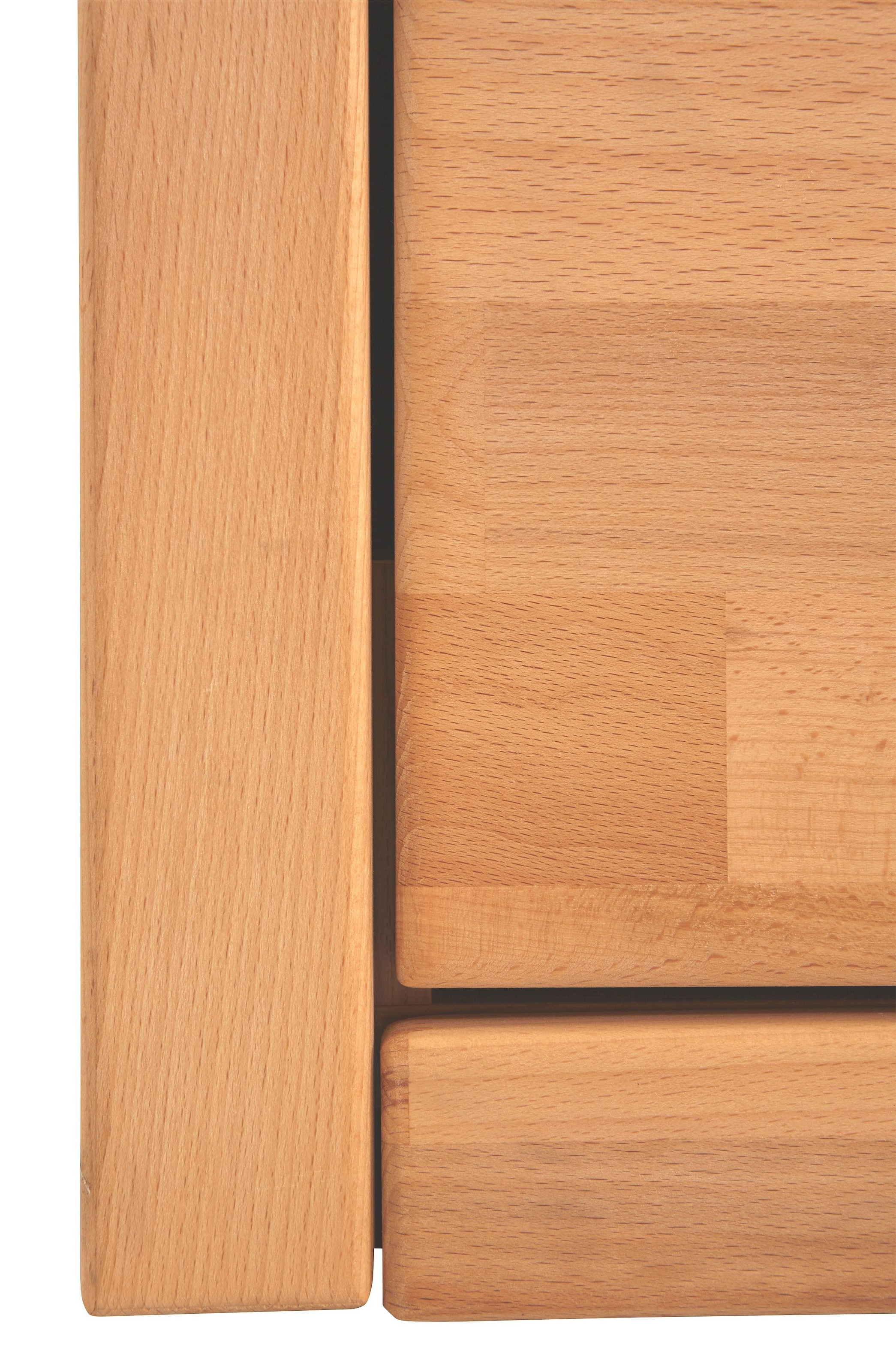 Home affaire Lowboard »Logo,130cm breit,42 cm tief, Fronten Massivholz, Kabeldurchführung«, Holz massiv, Holzwerkstoff, Metall Griffe,2 Schubladen