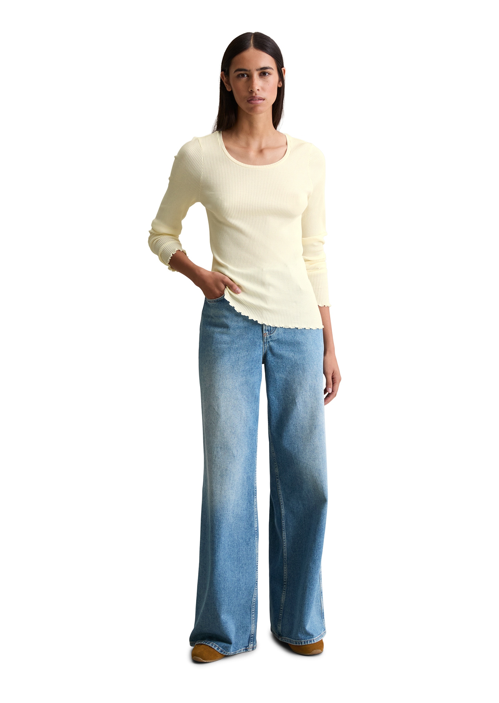 Marc O'Polo DENIM Langarmshirt »aus Organic-Cotton-Stretch«