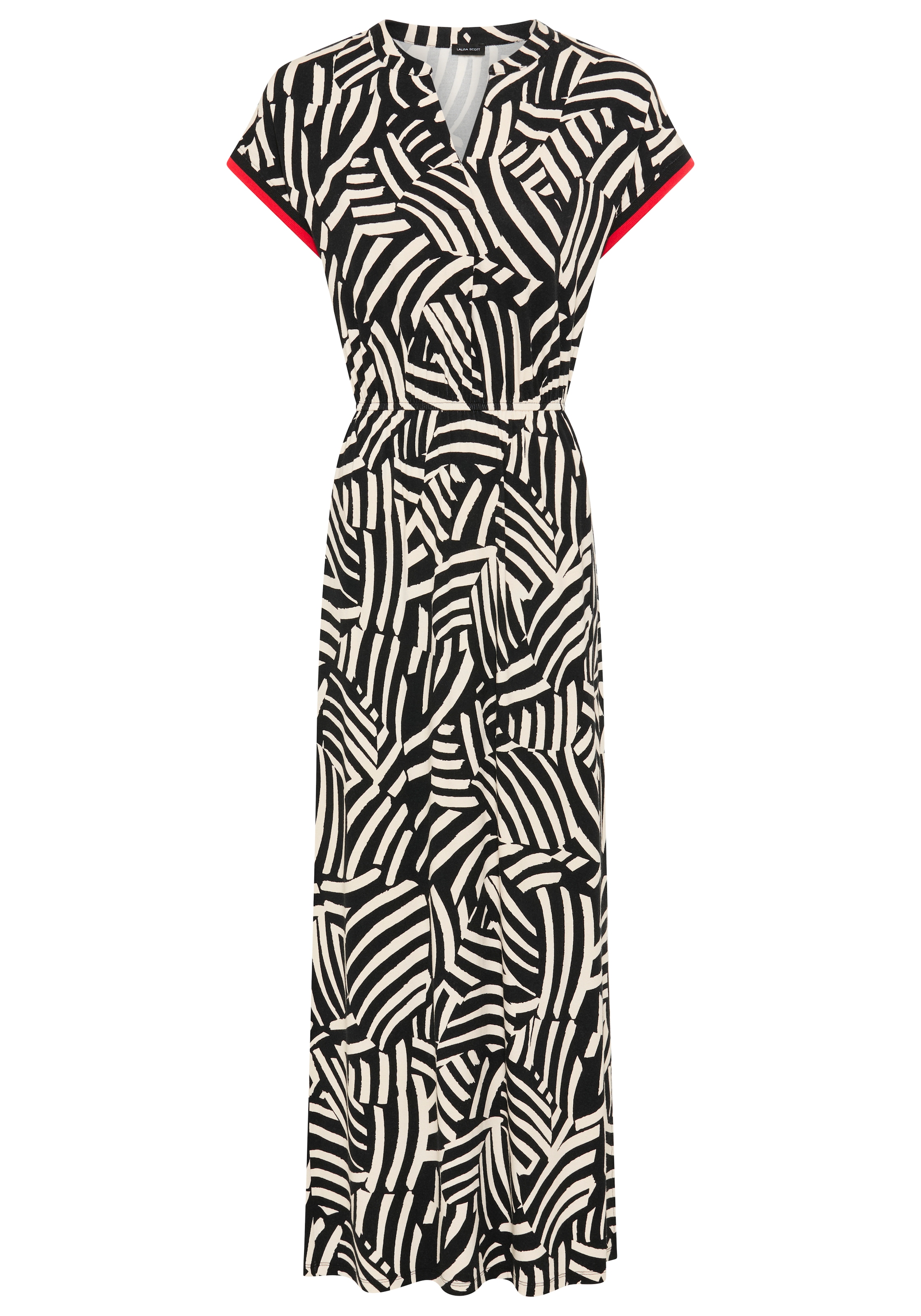 Laura Scott Midikleid gemustertes Design, für Casualmode und Sommermode