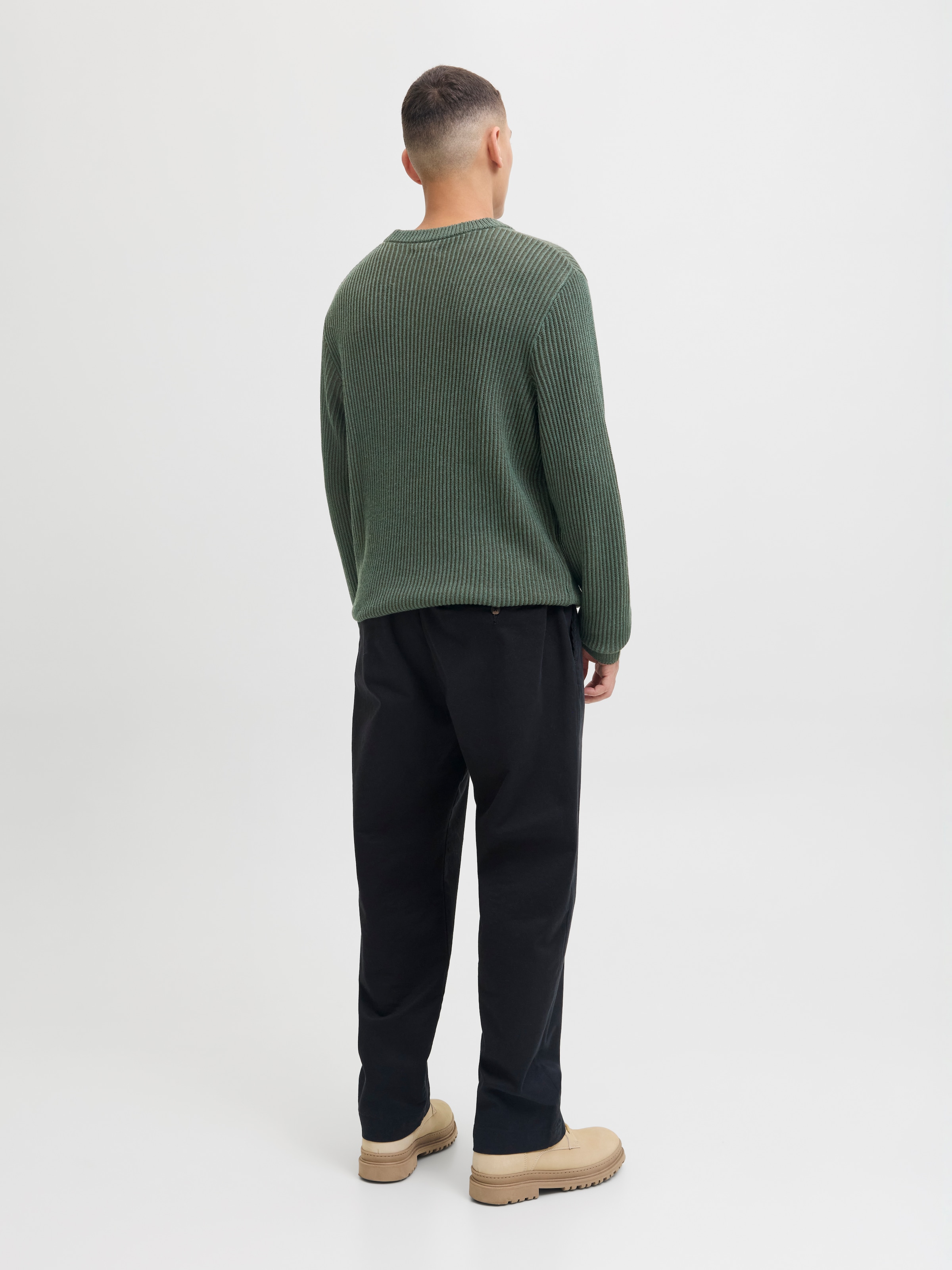 Jack & Jones Rundhalspullover »JJEDOVER KNIT CREW NECK SN« Baumwollmischung, regular fit