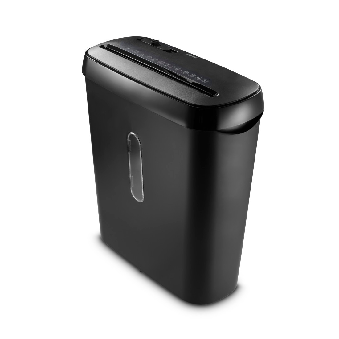 HAMA Aktenvernichter "Aktenvernichter Streifenschnitt (Papier + Plastik, Korb, 6 Blatt, P2)", B:28,5cm H:32,2cm L:13,5cmschwarz, Büro,