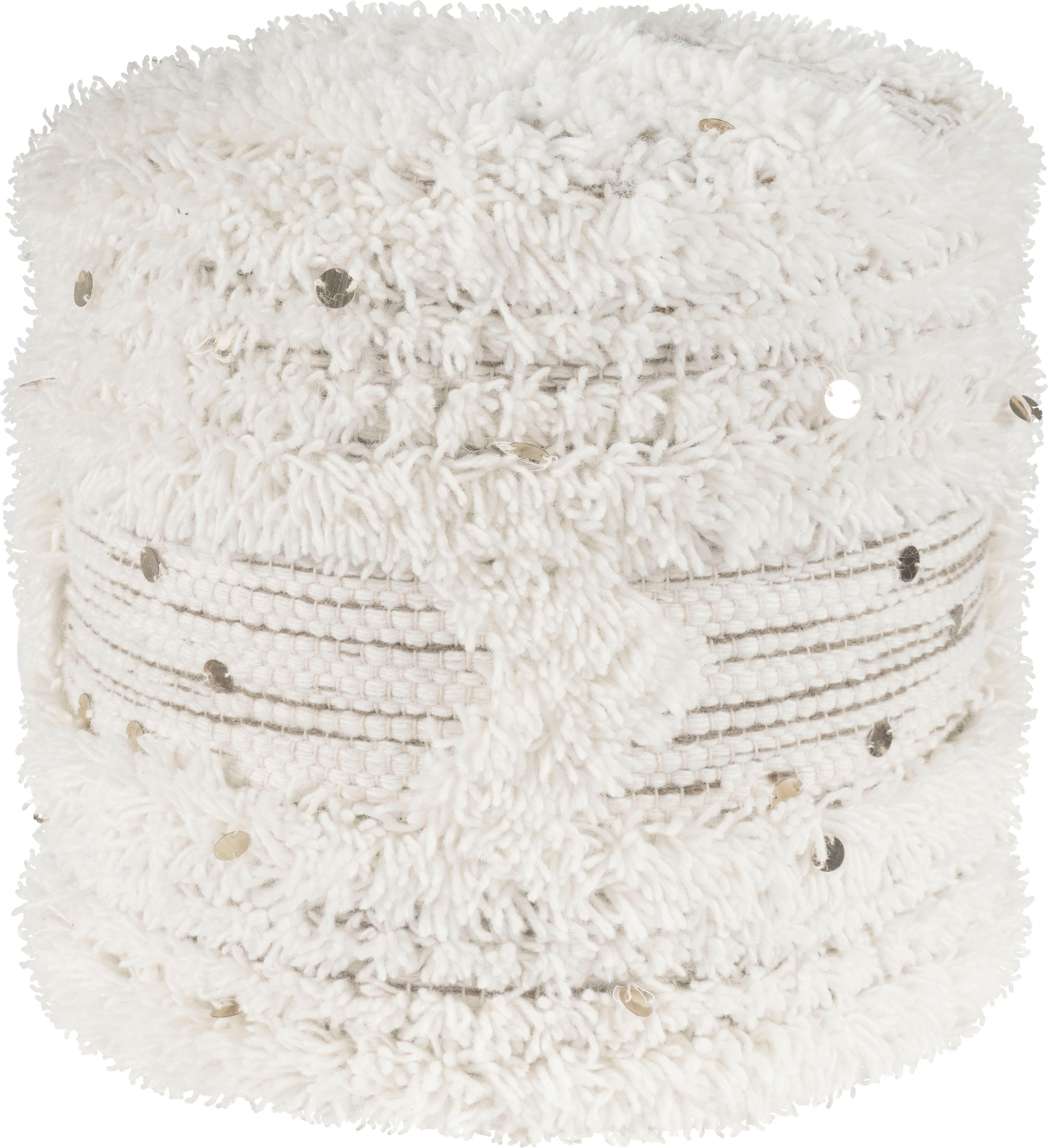 Kayoom Pouf "Bohist 425 35cm x 35cm, Strukturen mit Fransen und Quasten" 1 günstig online kaufen