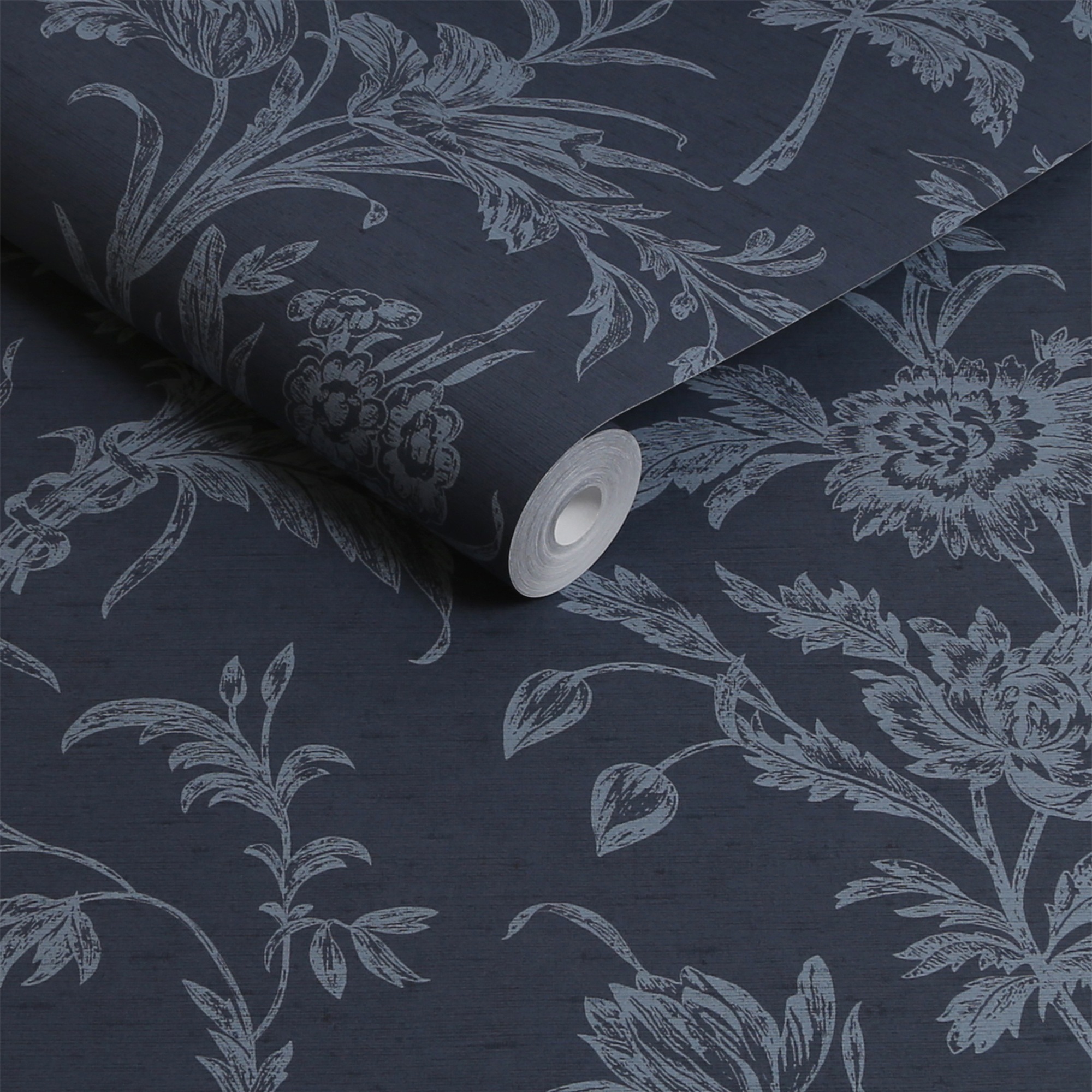 Thumbnail - LAURA ASHLEY Vliestapete "Lloyd Midnight Seaspray" geblümt glatt 10mx52cm (ca. 5m2)