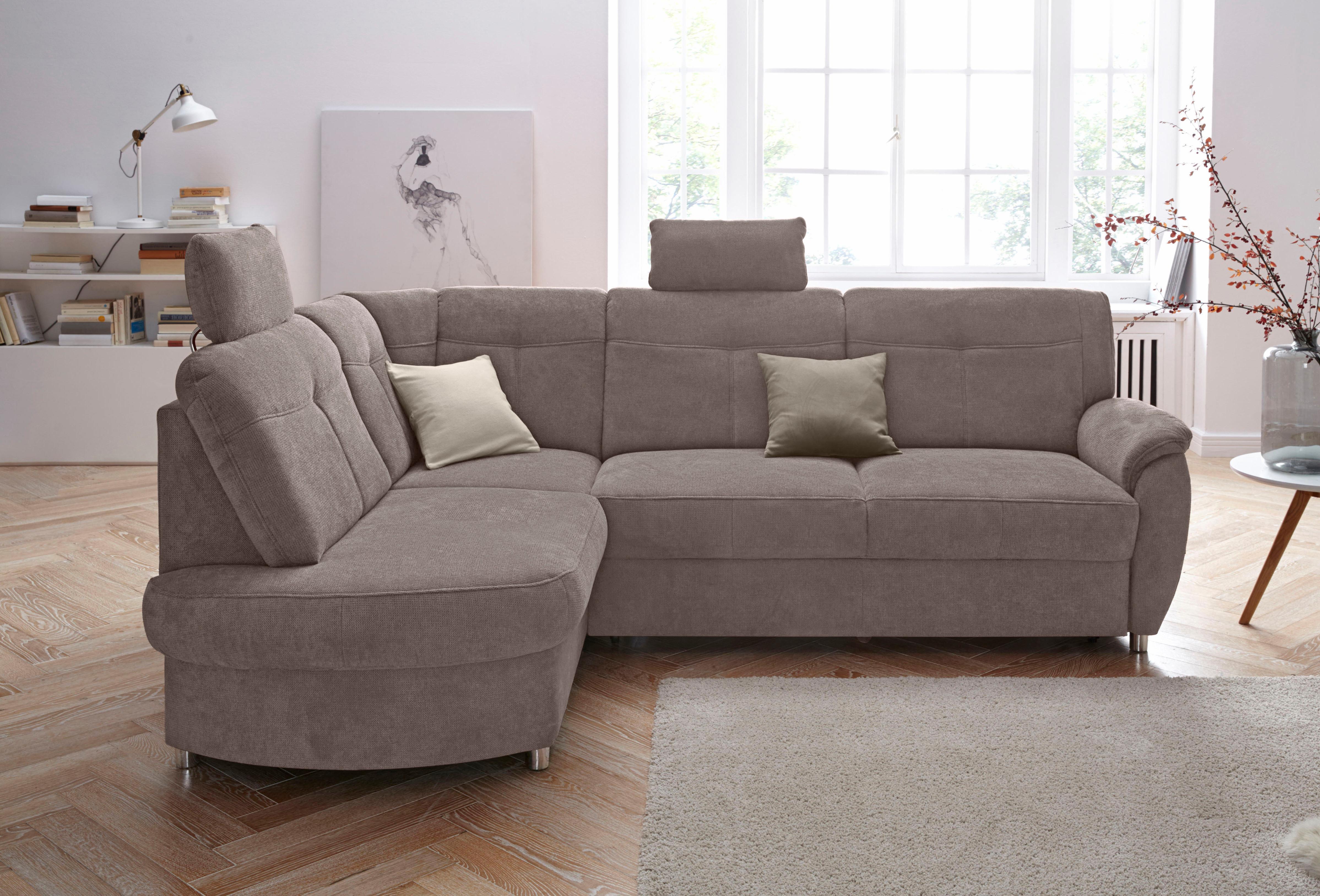 sit&more Ecksofa "Sonoma, L-Form, B: 246 cm, Bettfunktion & Bettkasten optional" Federkern, komfortable Sitzhöhe 45 cm, frei im Raum stellbar