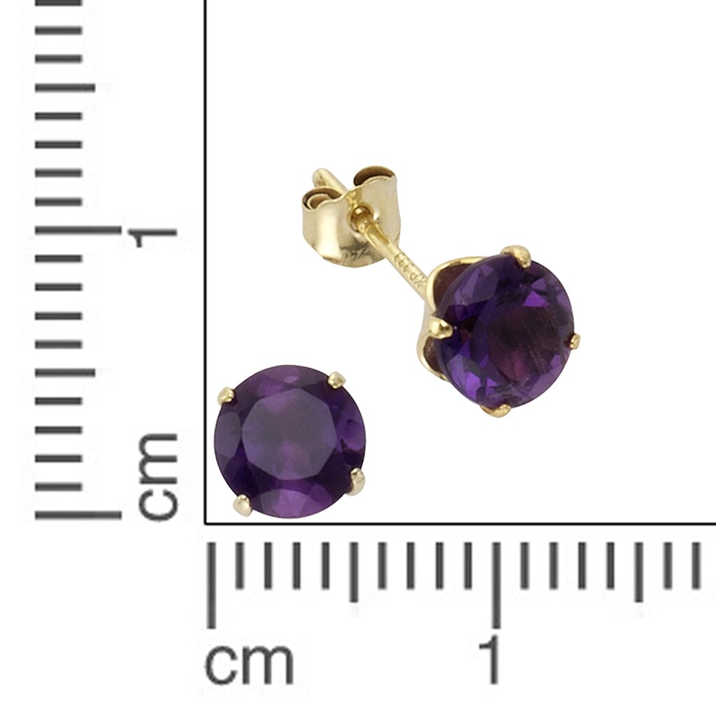 Fascination by Ellen K. Paar Ohrstecker »333/- Gelbgold Amethyst«