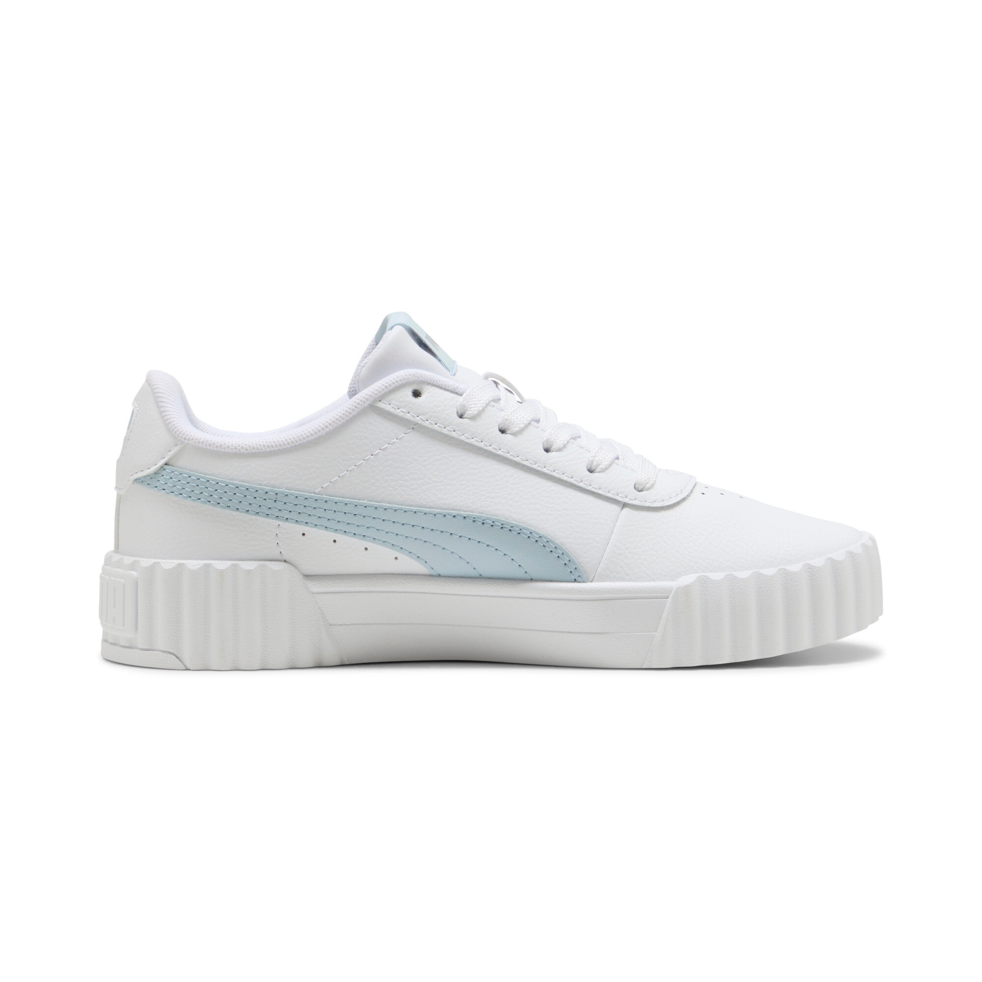 Sneaker PUMA "CARINA 3.0", Damen, Gr. 37,5, puma weiß, lucite, Leder, unifarben, Schuhe Sneaker, im klassischen Tennis-Stil, mit Schnürung, mit weichem Textilfutter 2