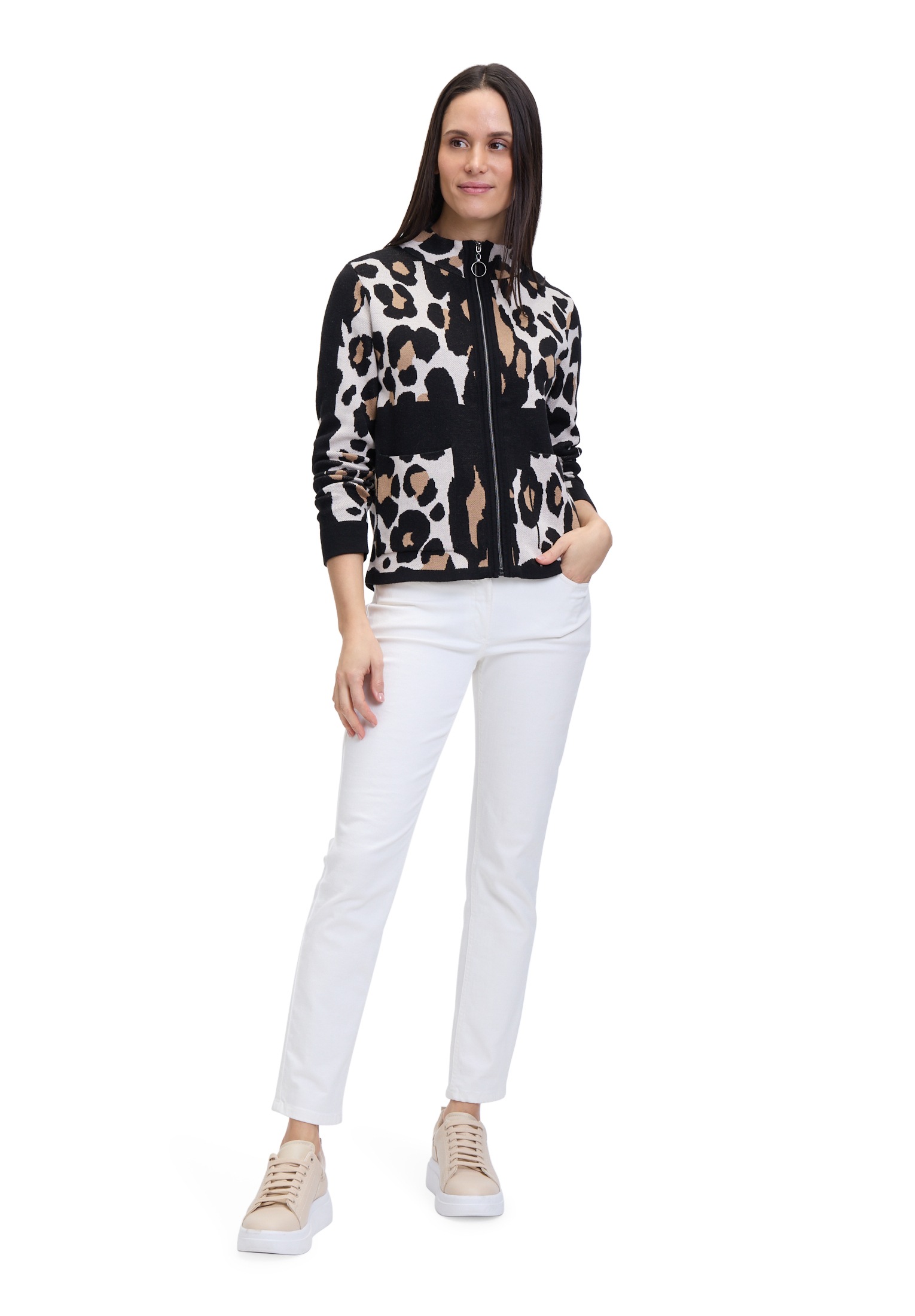 Betty Barclay Strickjacke »Betty Barclay Feinstrickjacke mit Jacquard«, Jacquard