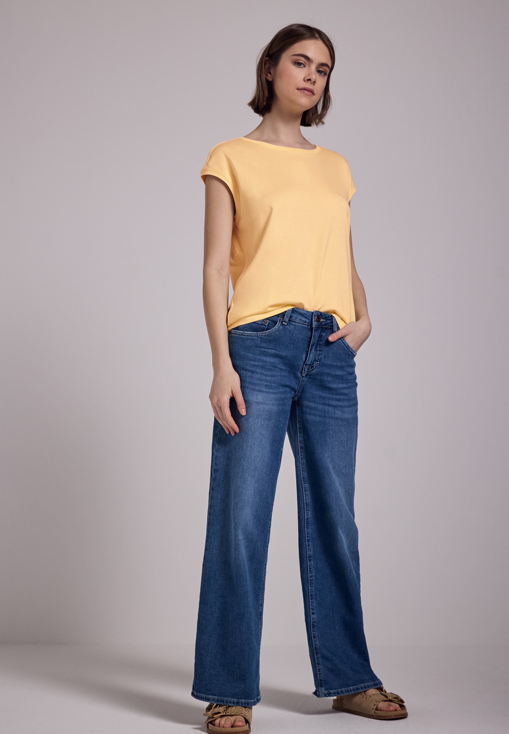 STREET ONE STUDIO T-Shirt, mit U-Boot-Ausschnitt