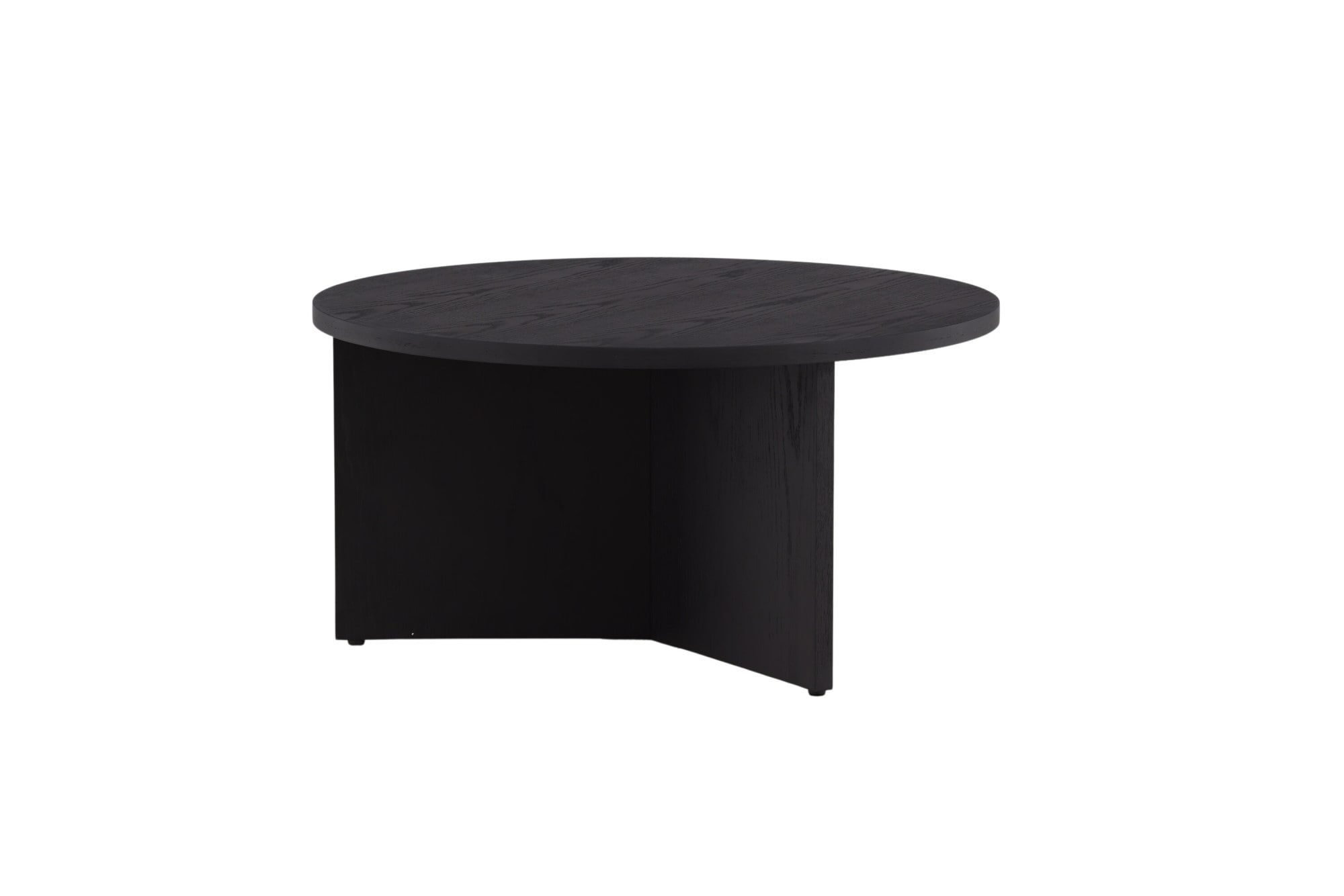 Venture Home Couchtisch »Saltö, kompakter Couchtisch in Holzfurnier-Optik, Schwarz, Ø 65 cm« Sofatisch, Furnier, rund, kompakt, niedrig, edel