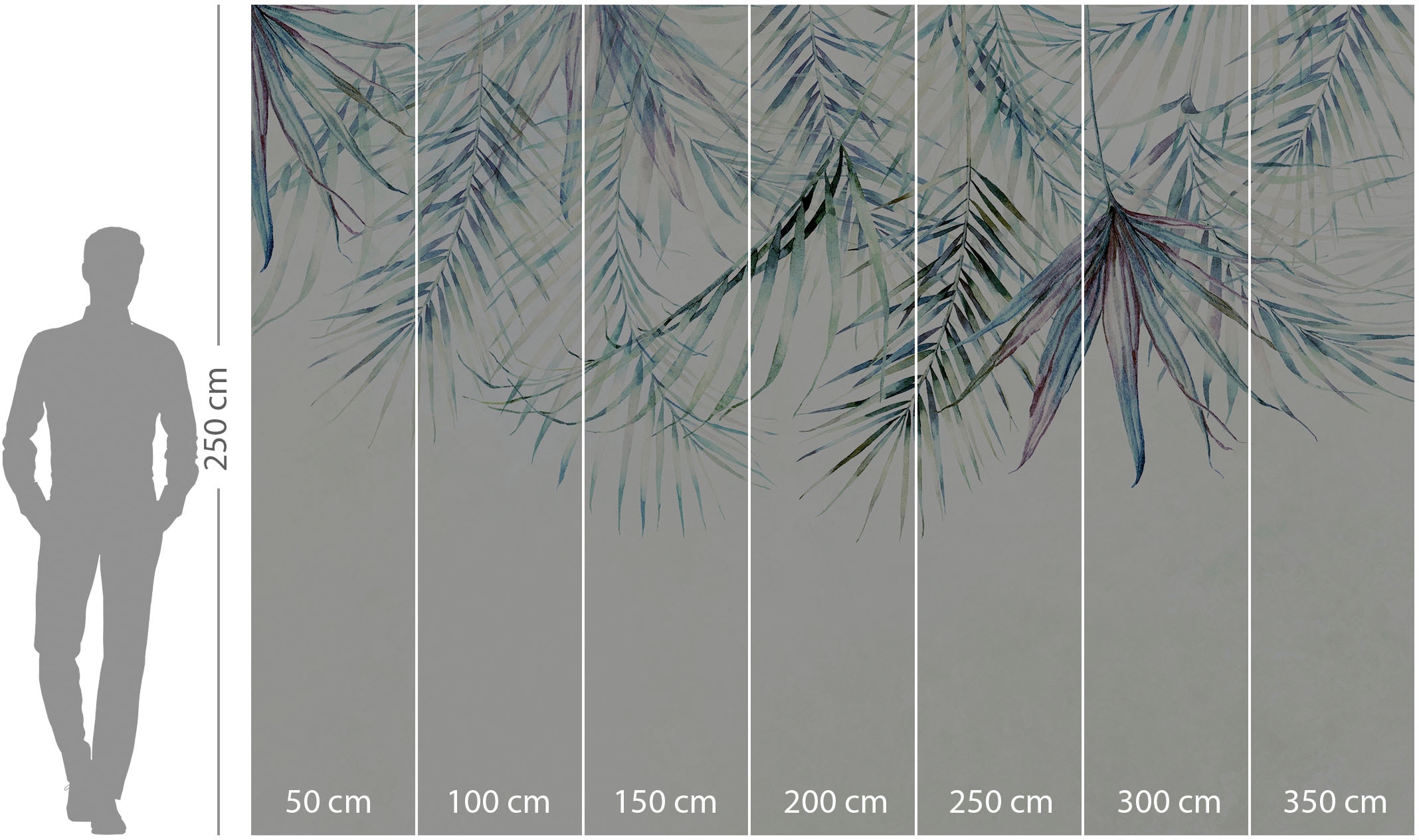 Komar Vliestapete »Digitaldruck Vlies - Palm Spring - Größe 350 x 250 cm«, bedruckt, Wohnzimmer, Schlafzimmer