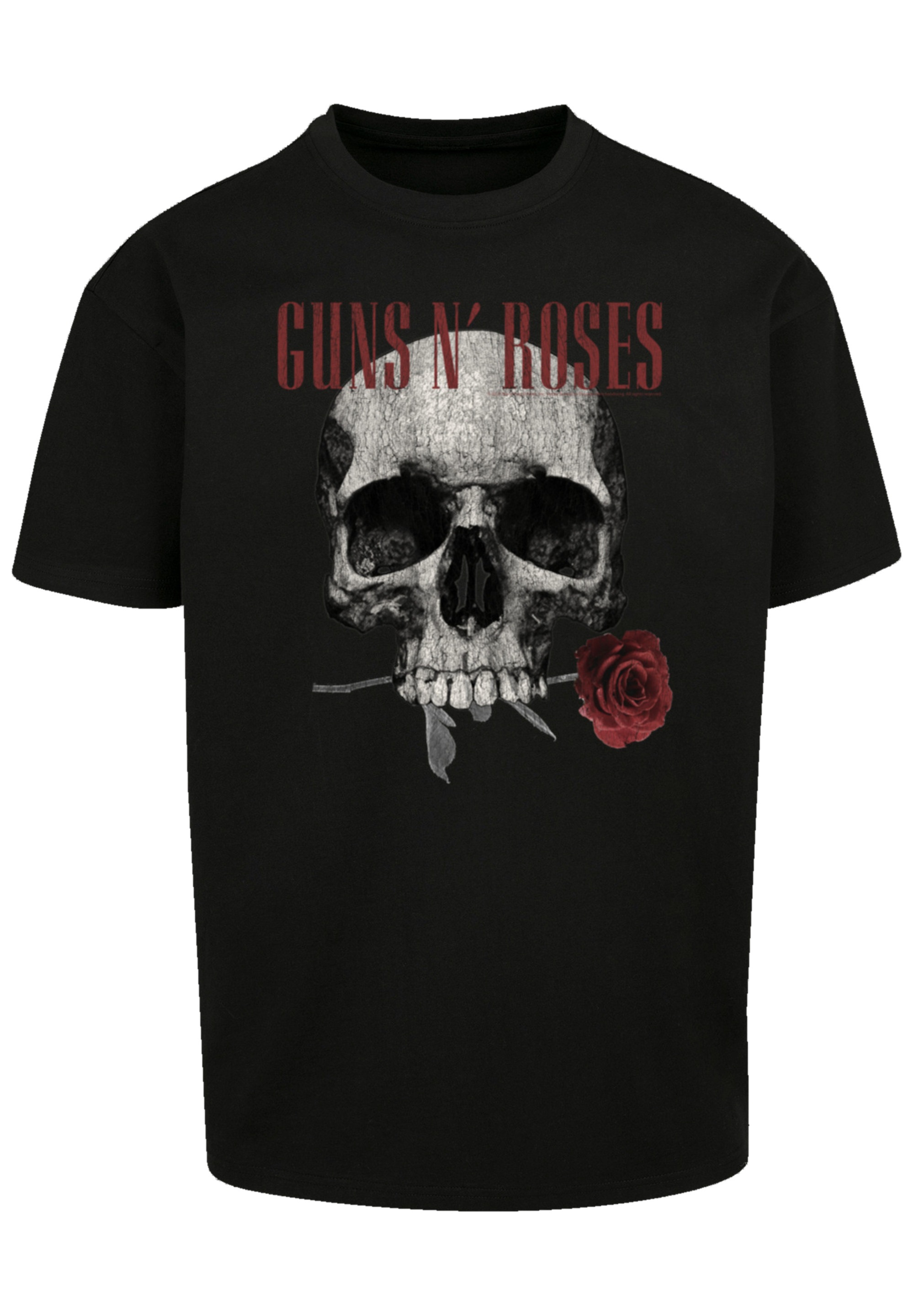 Skull Rock Flower BAUR ▷ Musik Qualität T-Shirt F4NT4STIC \'n\' kaufen Band«, | Roses »Guns Premium