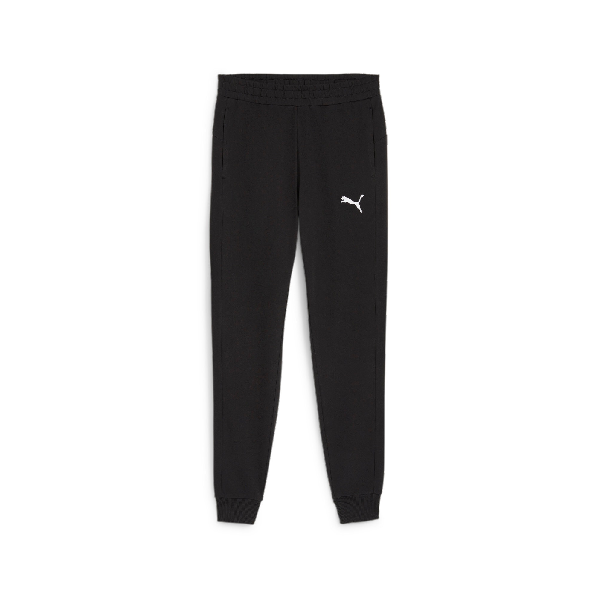 Trainingshose PUMA "TEAMGOAL CASUALS PANTS", Herren, Gr. S, N-Gr, puma schwarz, puma weiß, Sweatware, Obermaterial: 100% Baumwolle, unifarben, slim fit normal, Hosen Trainingshose, aus Baumwolle, mit Eingrifftaschen, Slim Fit Passform
